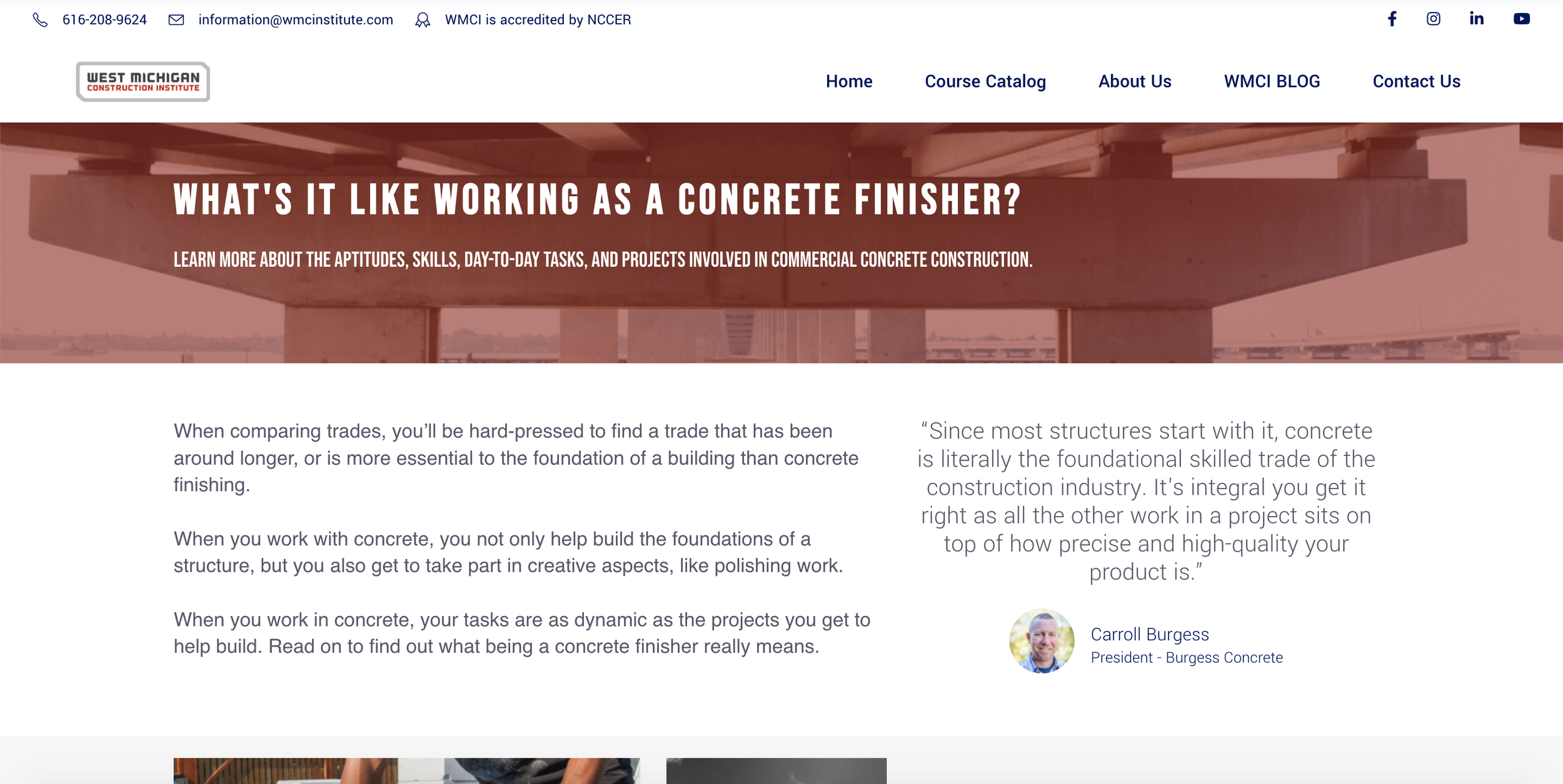 Blog post for the West Michigan Construction Institute.