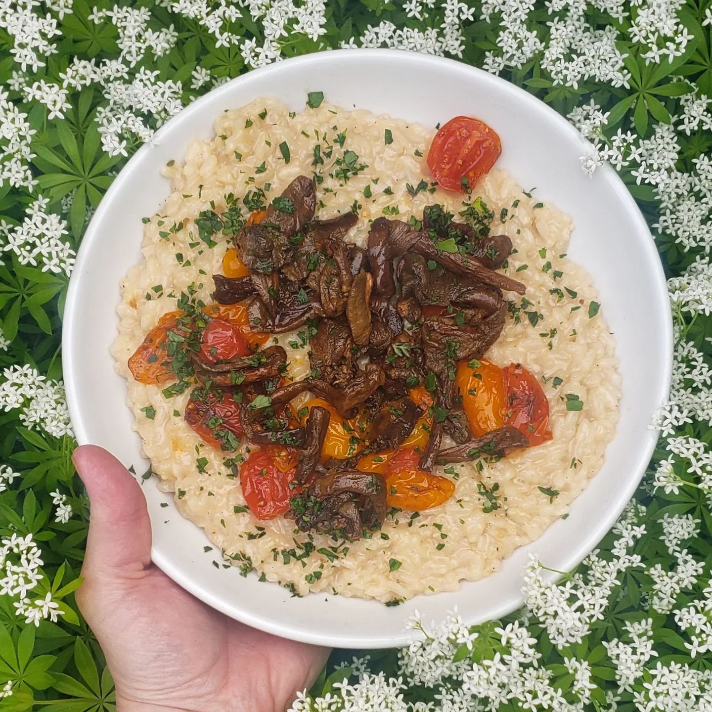 Sneak peak at our Mother's Day Specials Menu! 

Jereme and Ryan created a lovely Mushroom and Blistered Tomato Risotto as our vegetarian Entr&eacute;e. 

Pics of our featured cocktails, Surf &amp; Turf, and more coming soon! Specials will run this Sa
