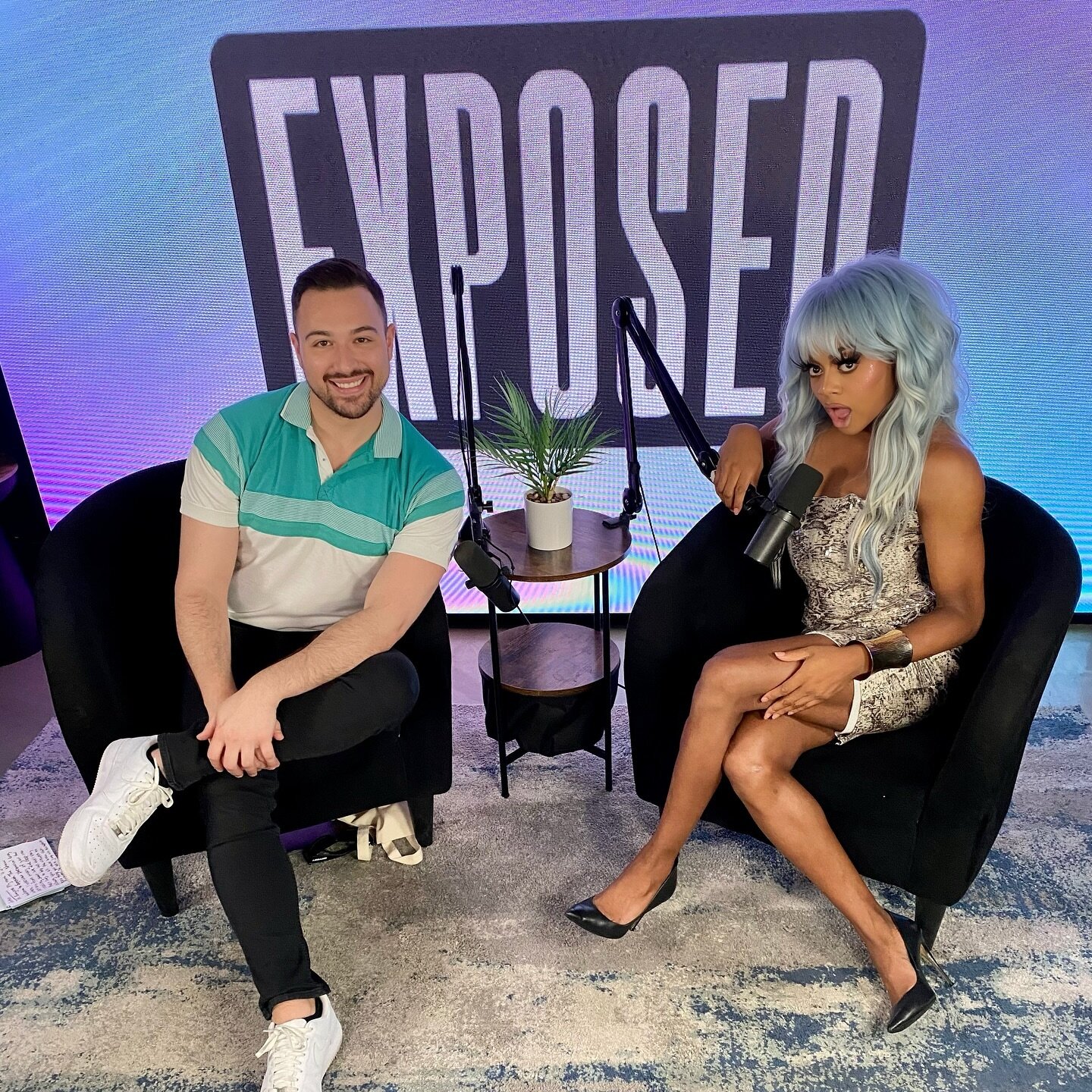 Only two days away until a new season of Exposed drops on @outtv with special guest @heidincloset! Heidi gives me a gift but is it her quick shot? 😜