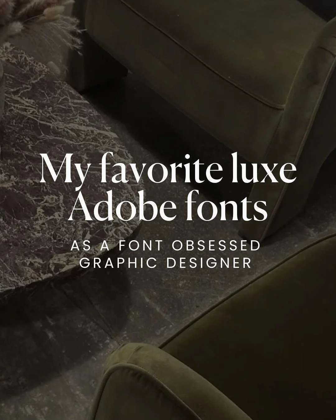 You guys loved my last luxe post so I had to share more! ✨ Adobe truly has THE best fonts out there and I had a hard time capping it at 5! If you go to the Adobe Fonts site, you can even search by a &ldquo;Luxury&rdquo; tag for more ideas. Which of t