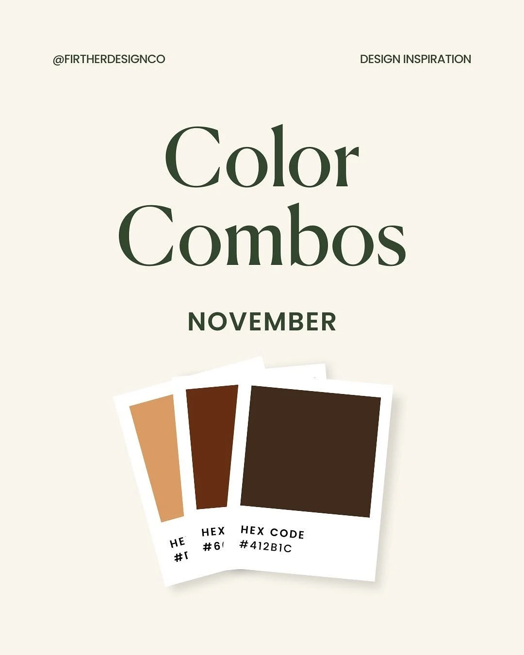 the days are shorter but the color palettes are BETTER! 🍂 Cranberry + ivory are definitely my favorite combo this month, what about you? 
If you&rsquo;re looking for more color palettes, be sure to grab my Canva Font + Color Cheatsheet by commenting