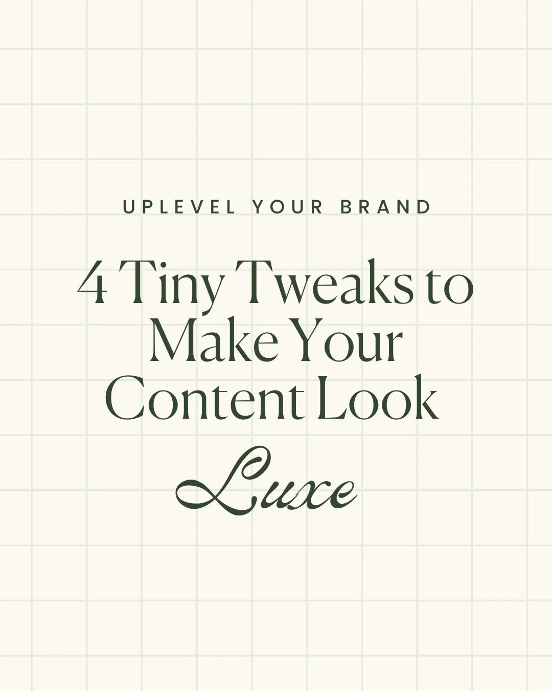 Ever look at big brands and think, &ldquo;I wish my designs looked like THAT?&rdquo; It can feel a bit overwhelming to tackle it all at once, so here are 4 easy things you can implement today for an instant boost ✨

Which one are you going to try fir