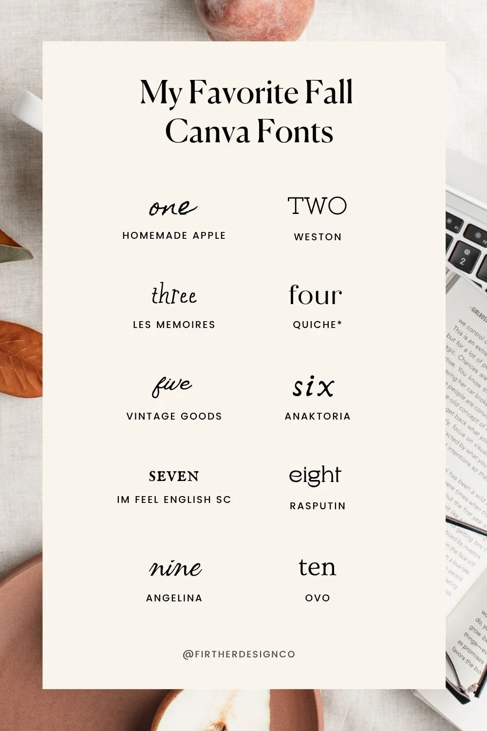 The Best Fall Canva Fonts