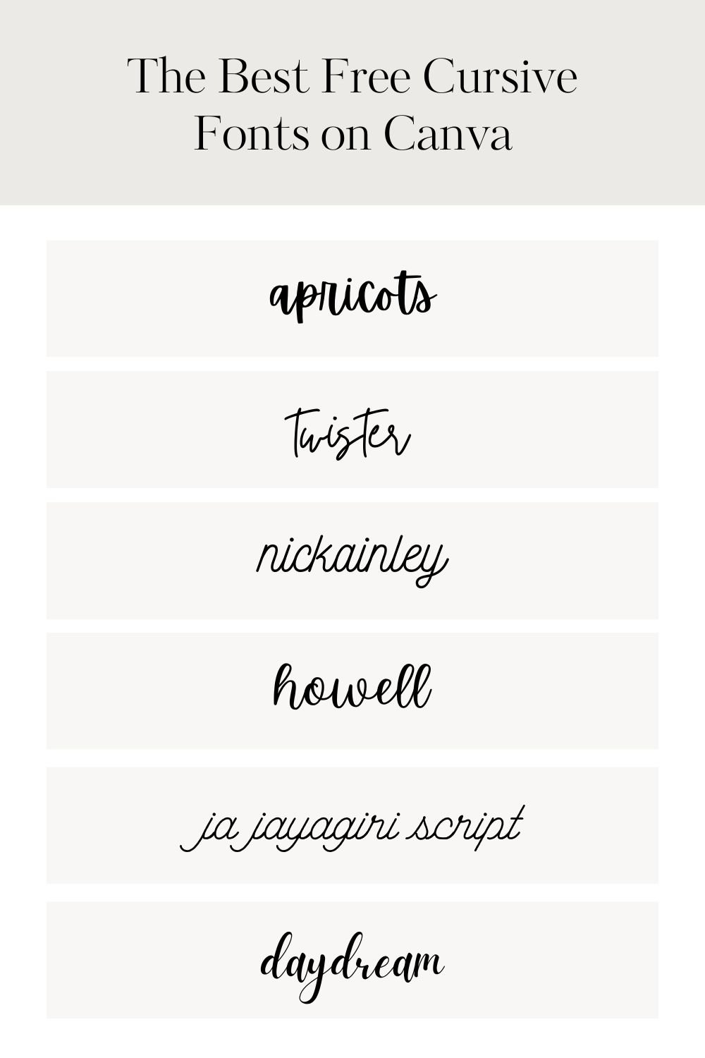 The Best Free Canva Cursive Fonts — Firther Design Co. | Canva ...