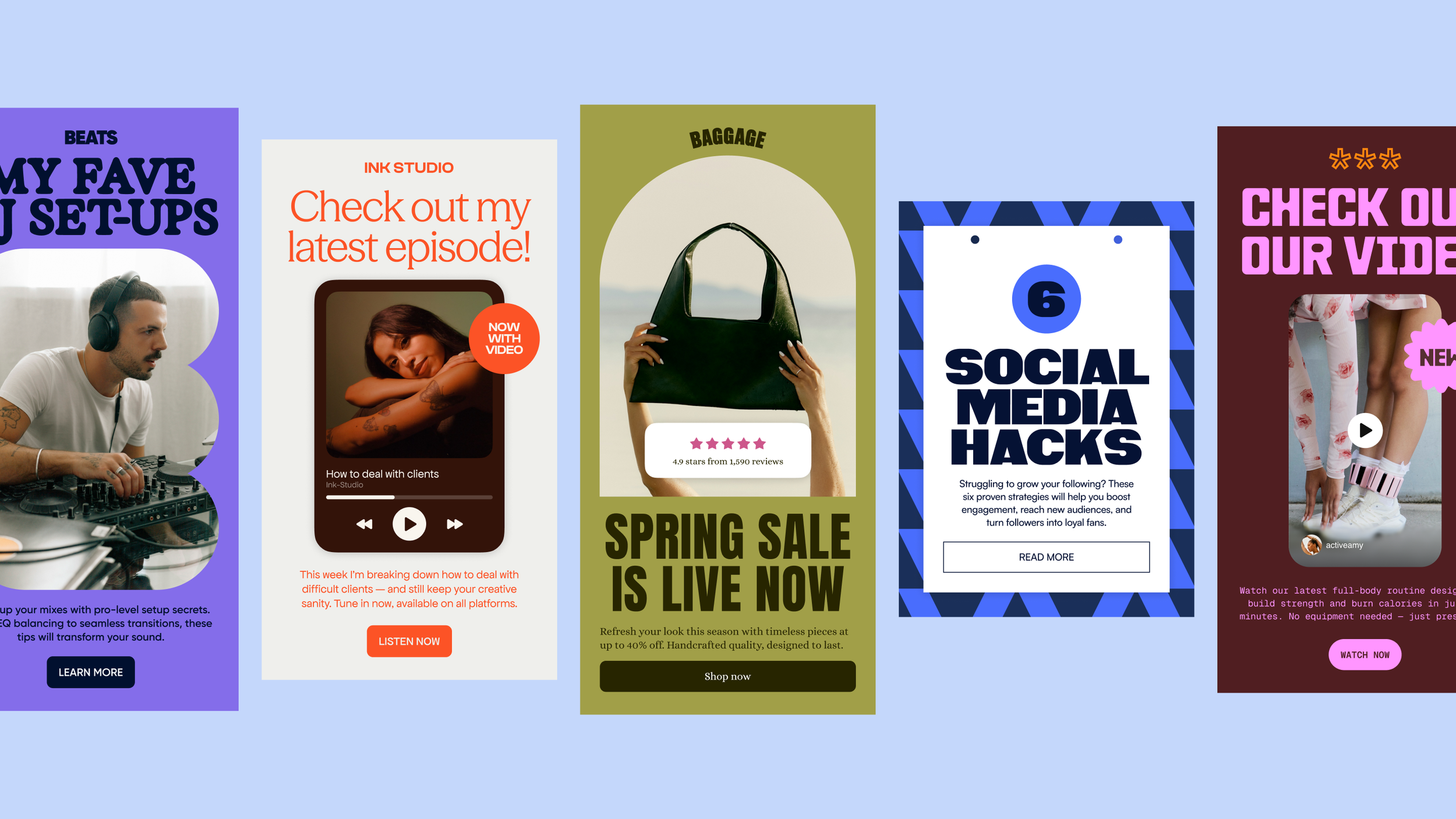 Branded weekly email newsletter designed with Flodesk Studio