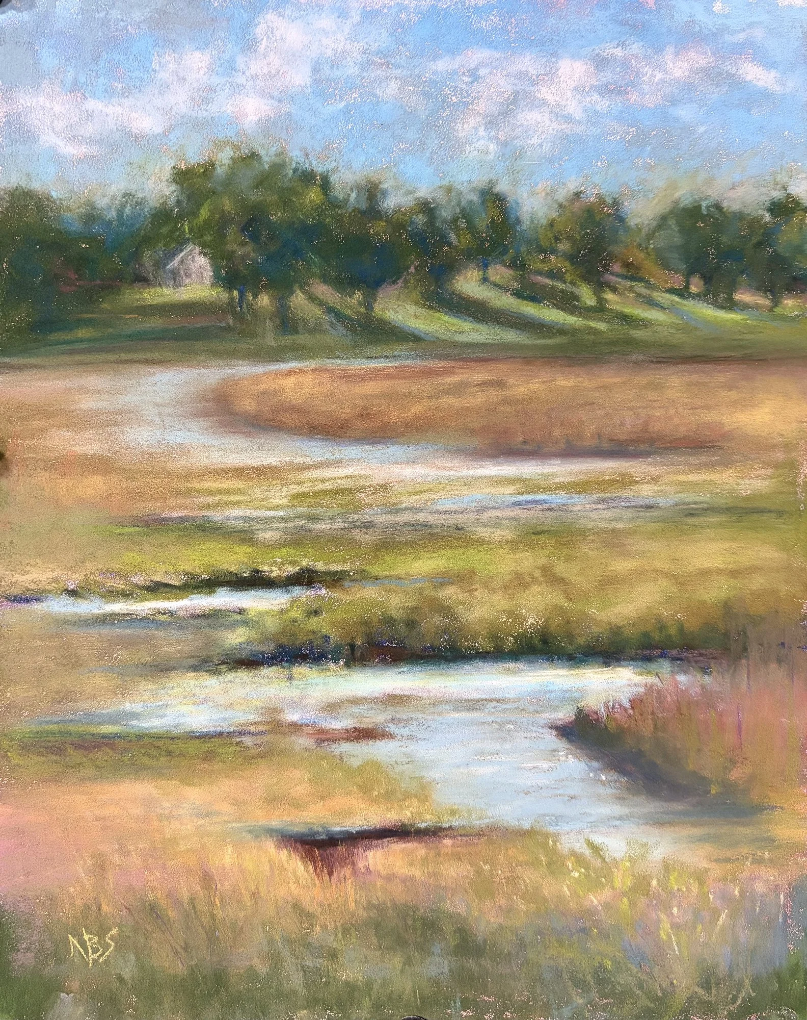 Quiet Morning Tide, Nance Beck Silverman, Pastel, $300.