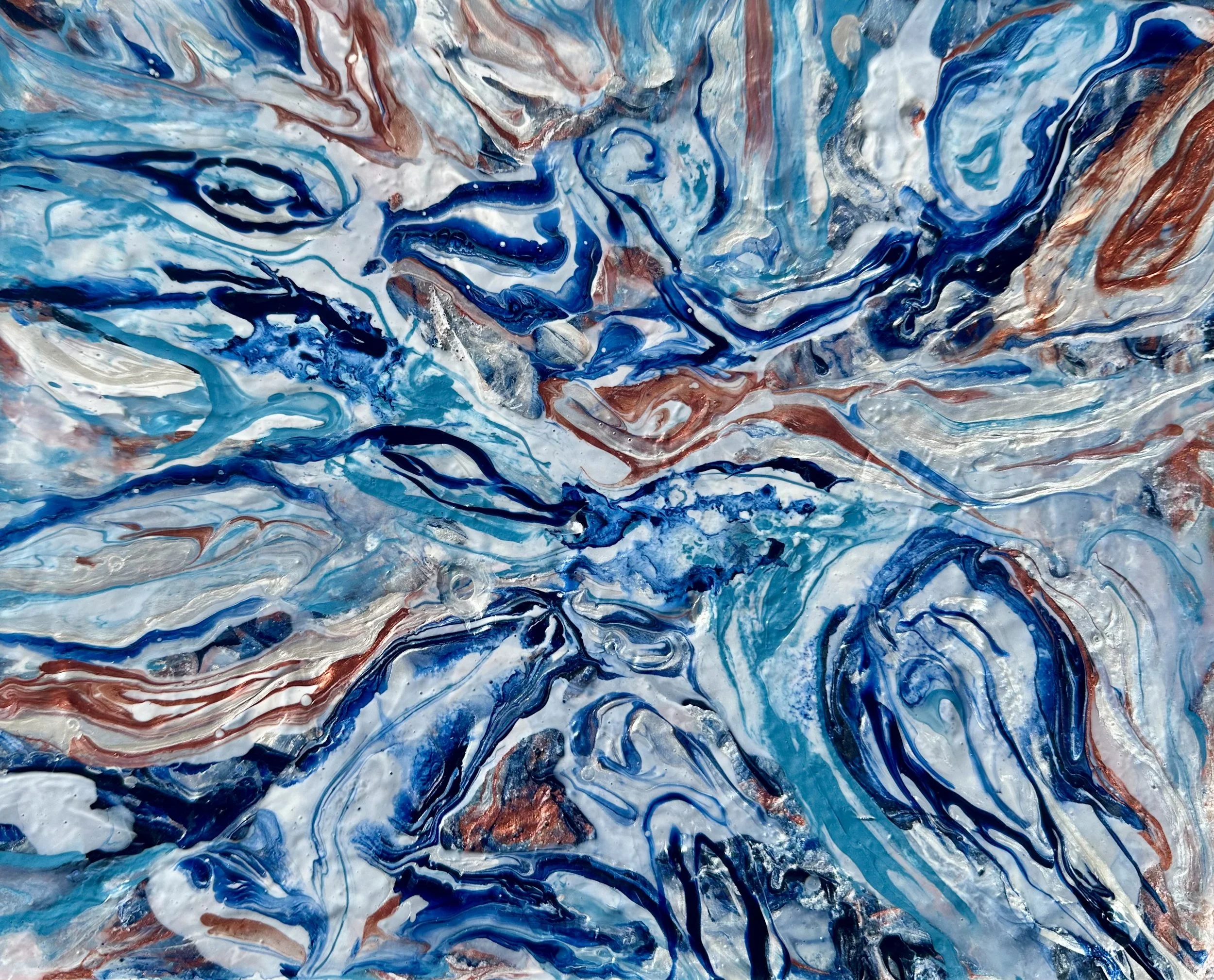 Copper Confluence, Nick Skally, Acrylic, $680.