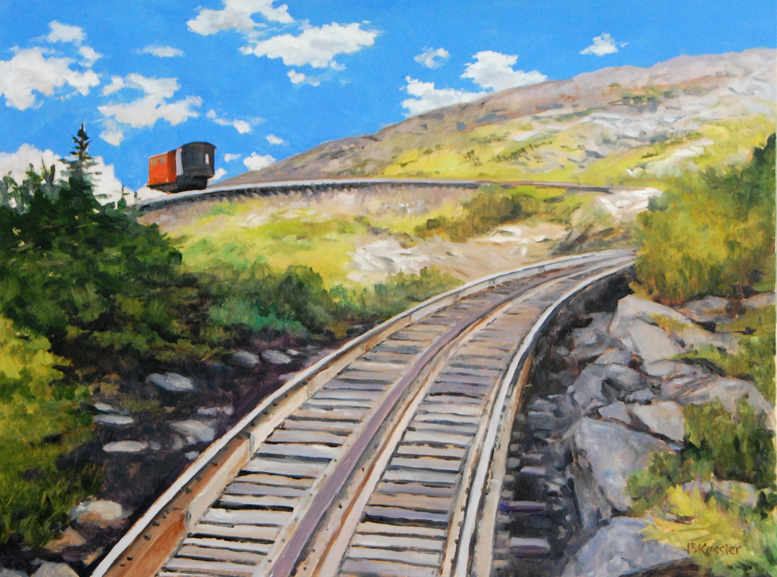 Taking The Cog, John Kessler, Oil, $1800.