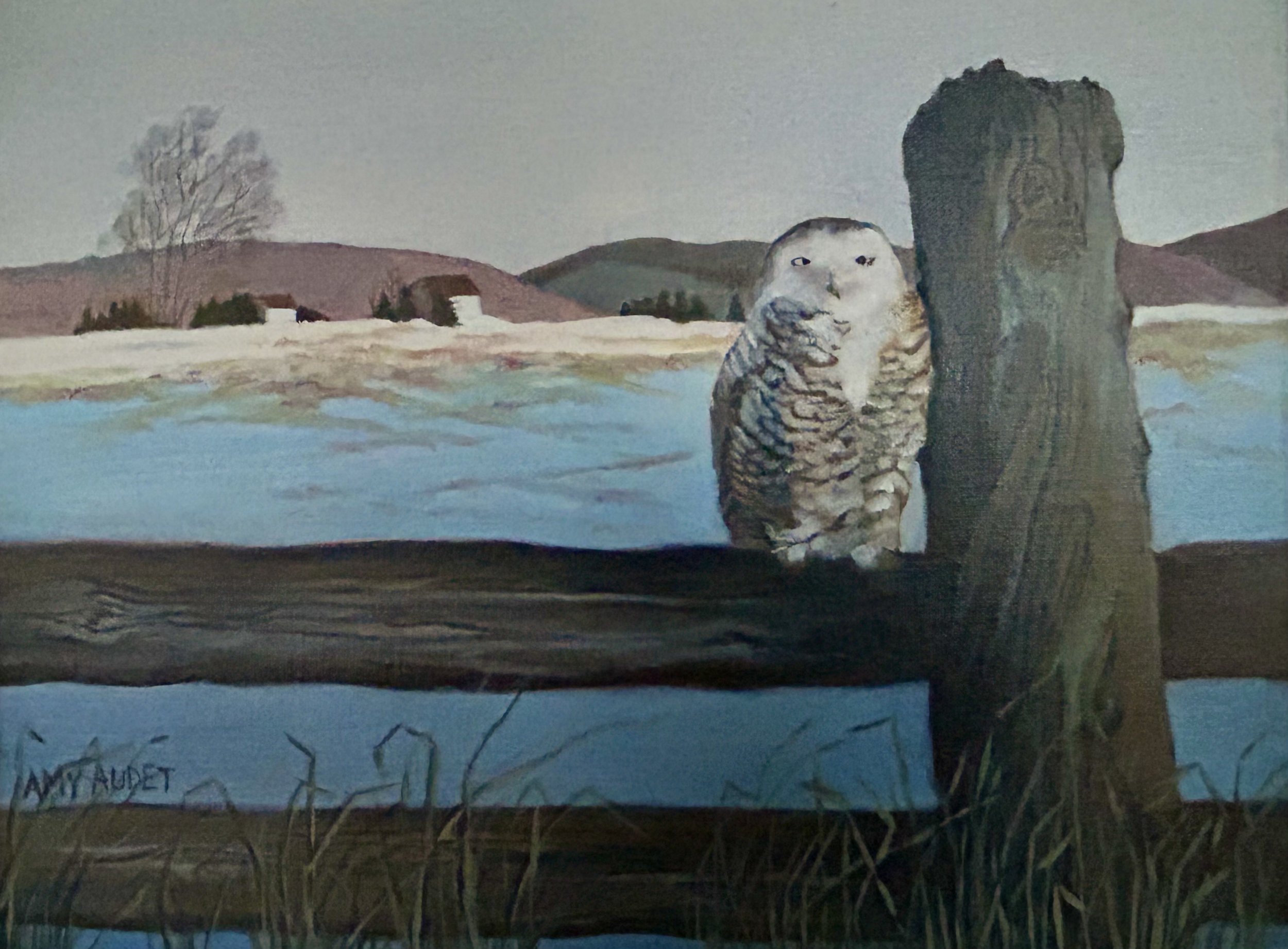 Home on the Range, Amy Audet Lomasney, Oil on Linen Board, $300.