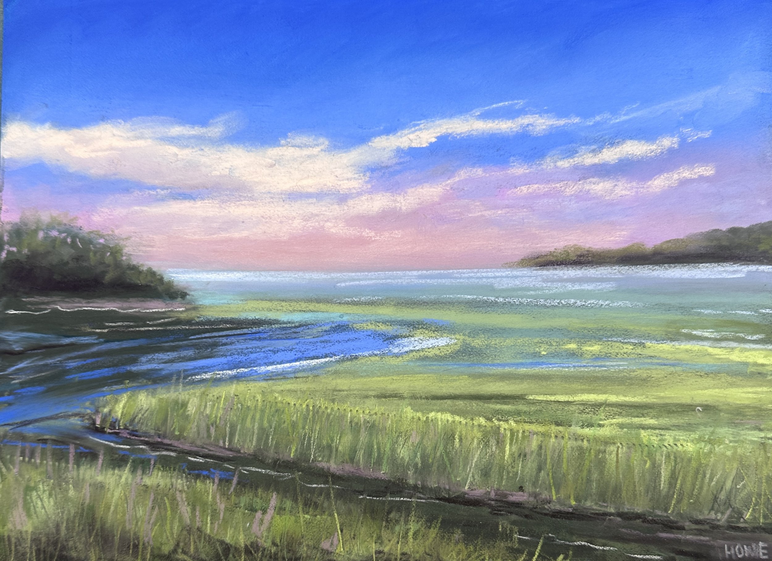 York Marsh, Catherine Howe, Pastels, $550. (15"x18")