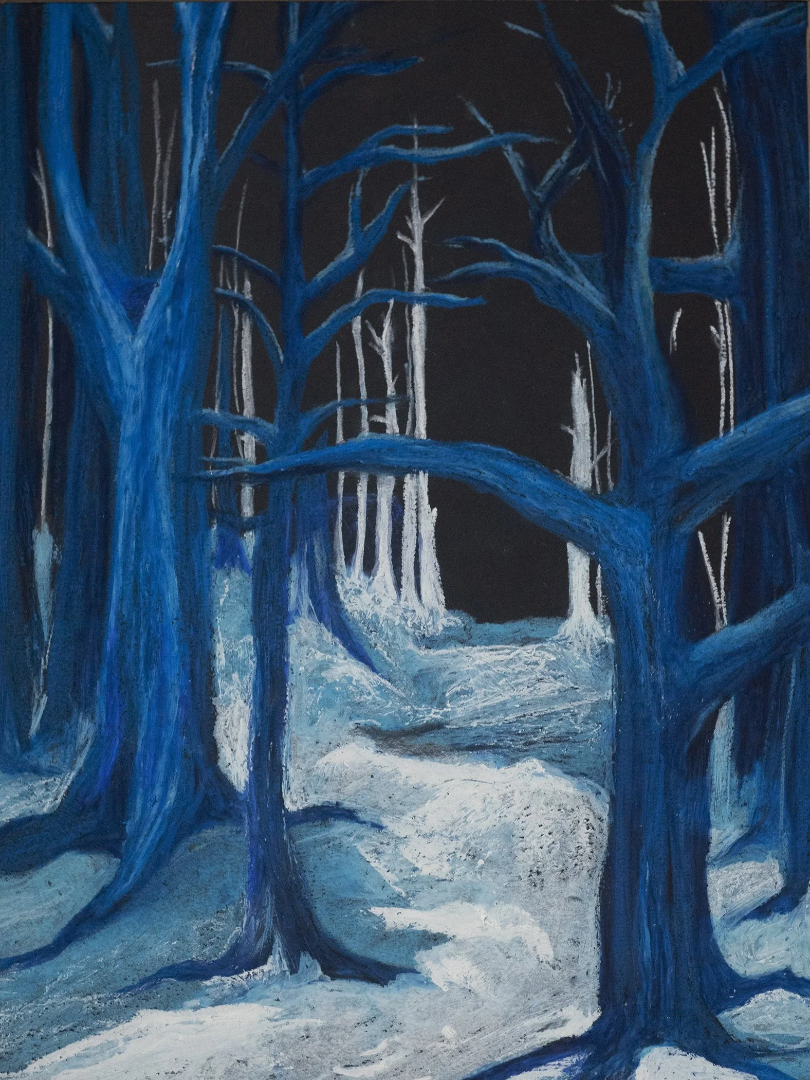 Feelin Blue, Rebecca Marella, Oil Pastel, $160.