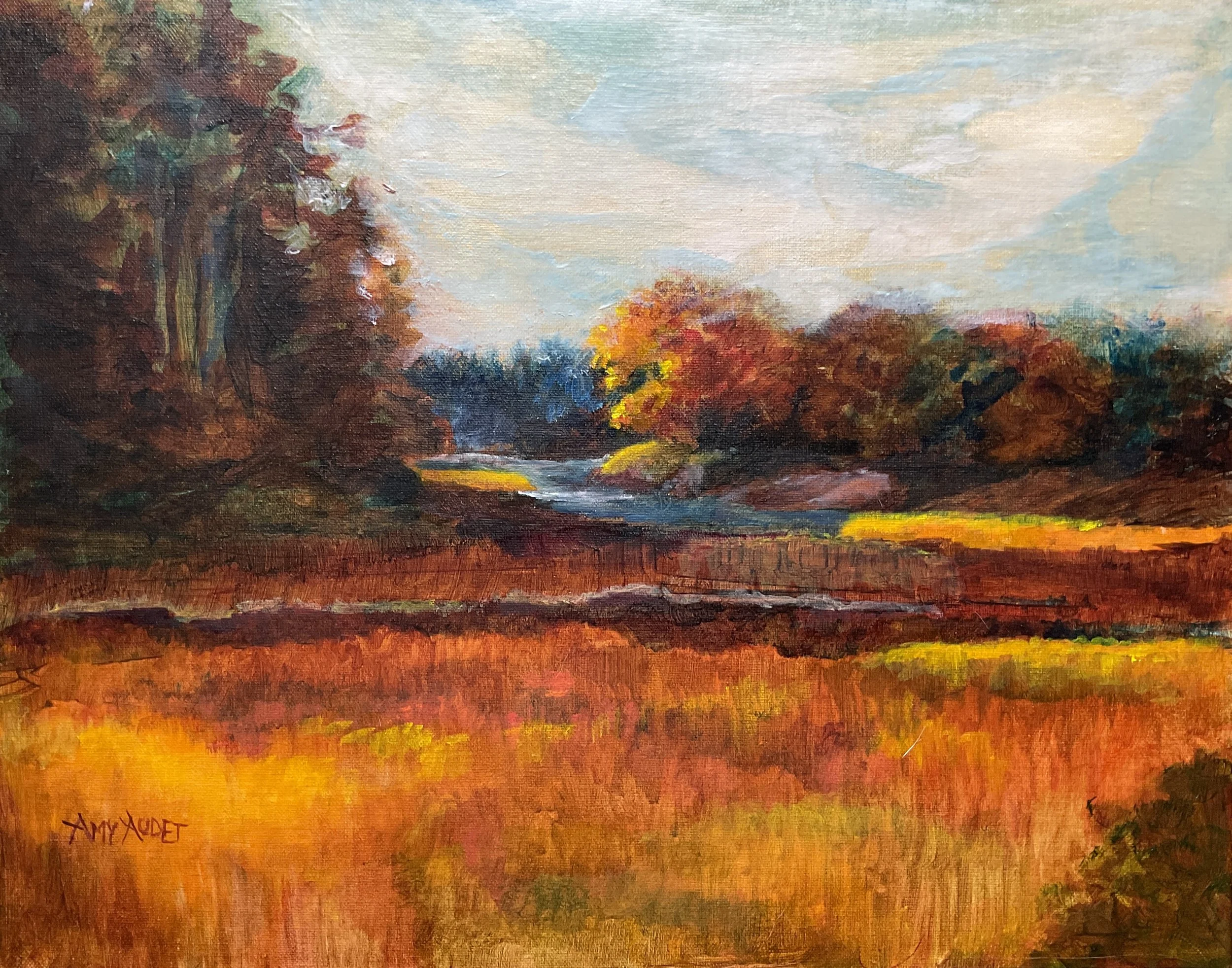 Mt. Desert, Amy Audet Lomasney, Oil on Linen Board, $350.