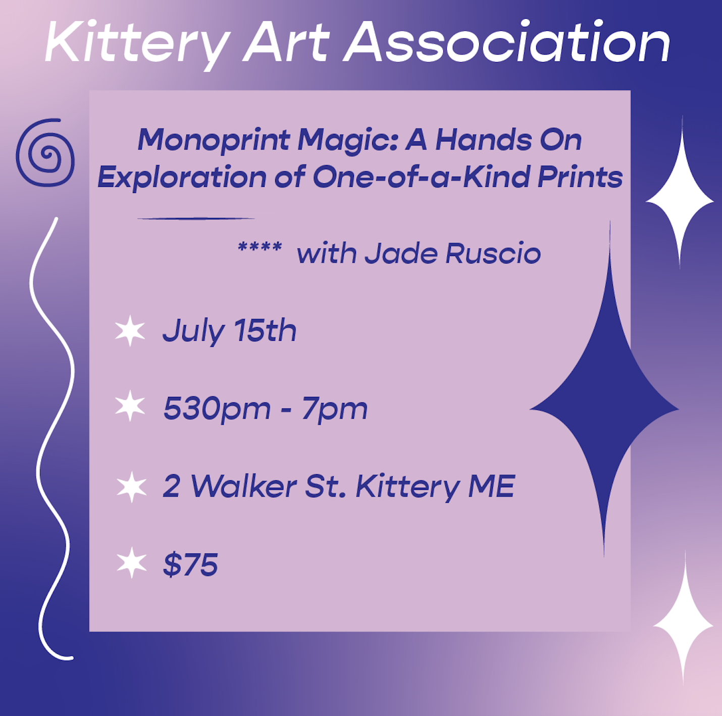 Jade Ruscio: Monoprint Magic - A Hands-On Exploration of One-of-a-Kind Prints