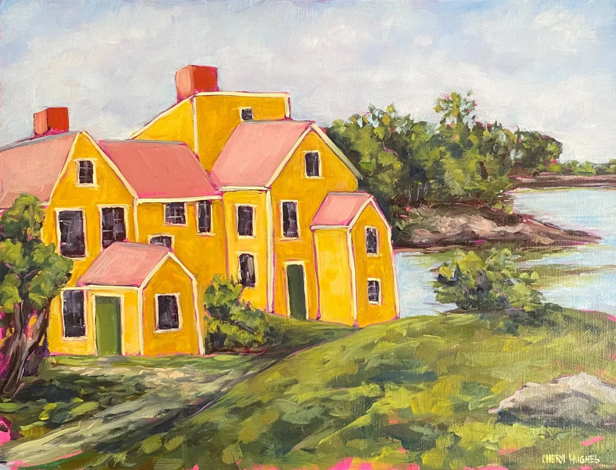 Sanctuary By The Sea, Cheryl Hughes, Oil, $495.