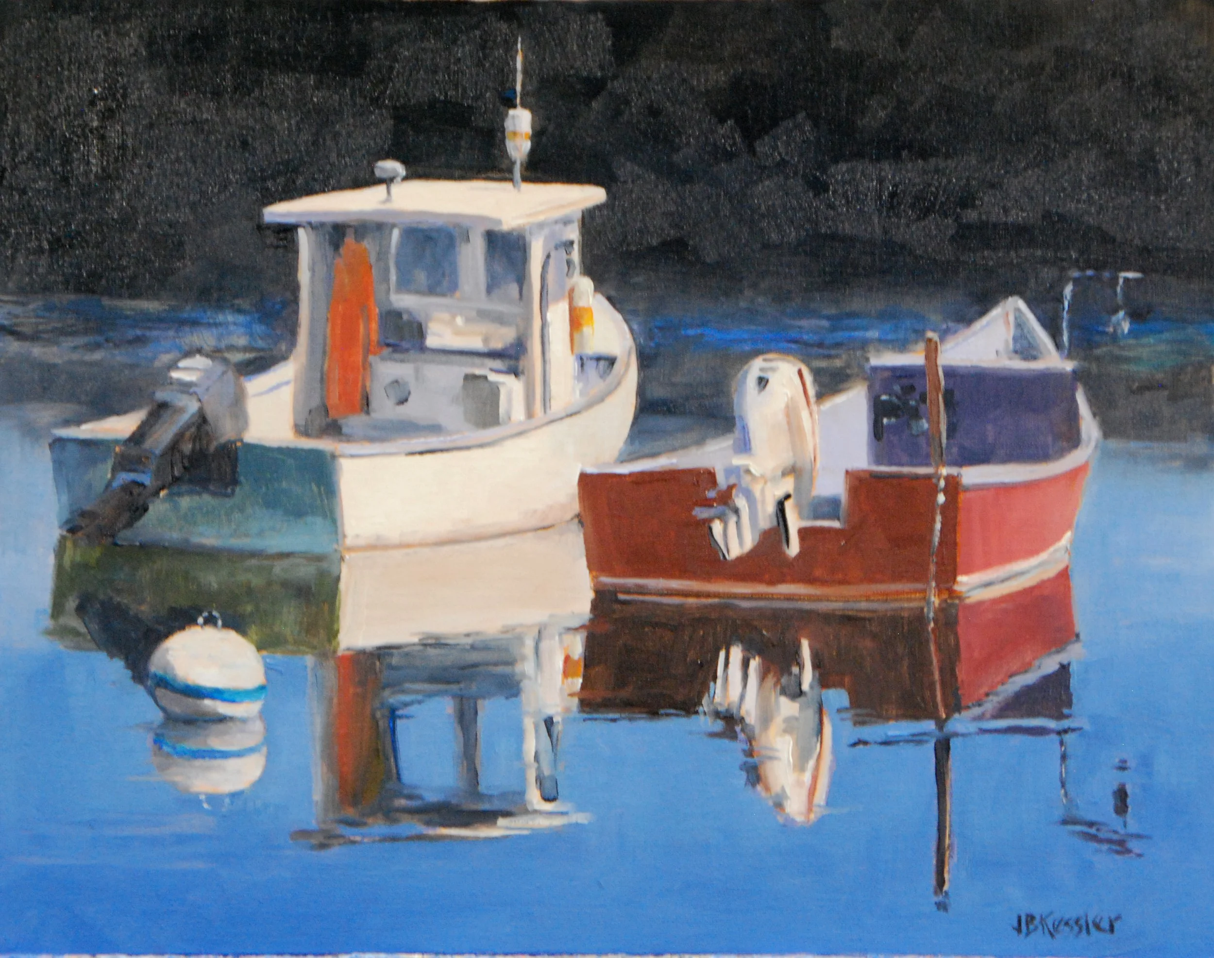 Harbor Partners, John Kessler, Oil, $850. (14"x17")