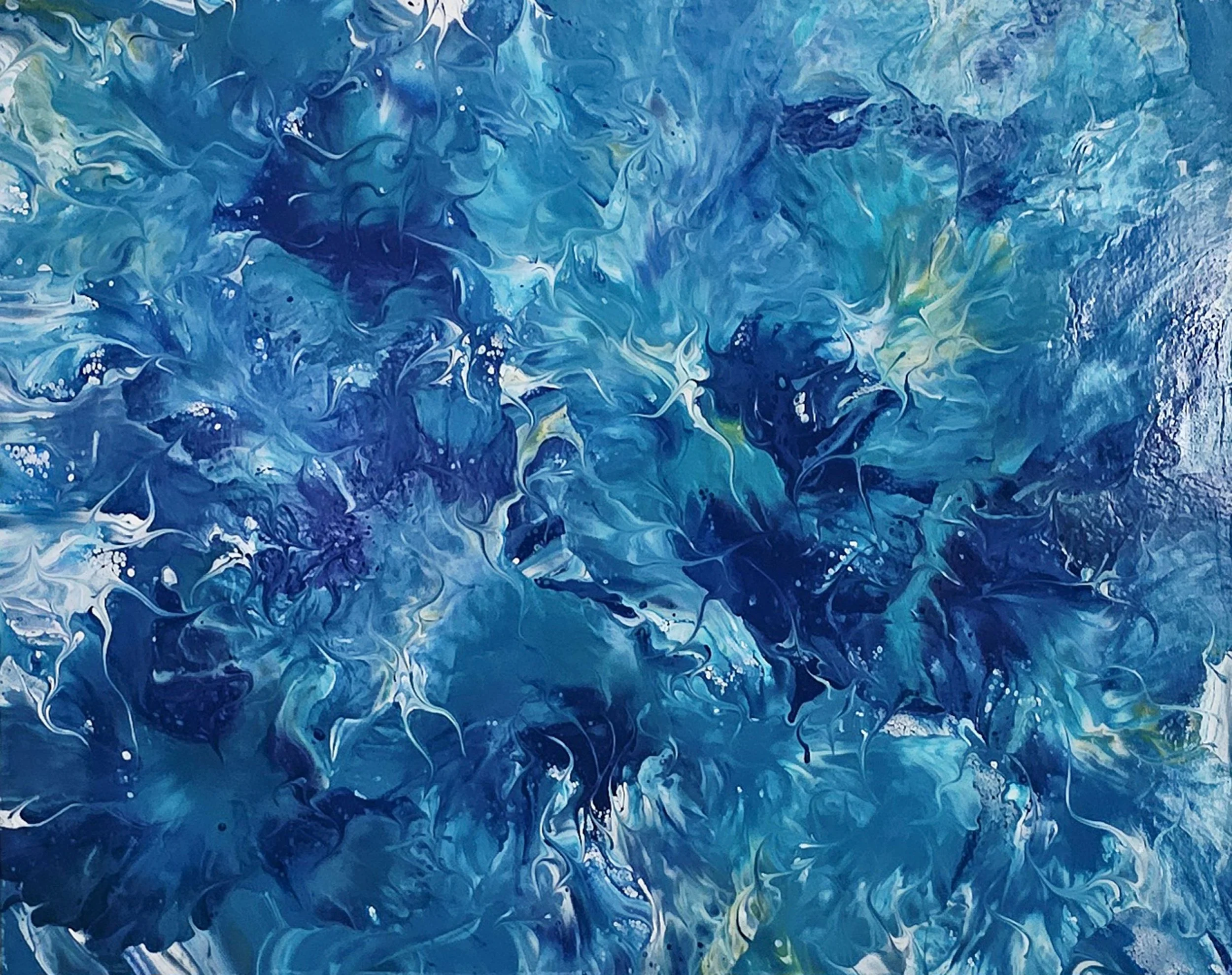 Sea Bloom, Cheryl Brigham, Acrylic on Canvas, $425. 24x30"