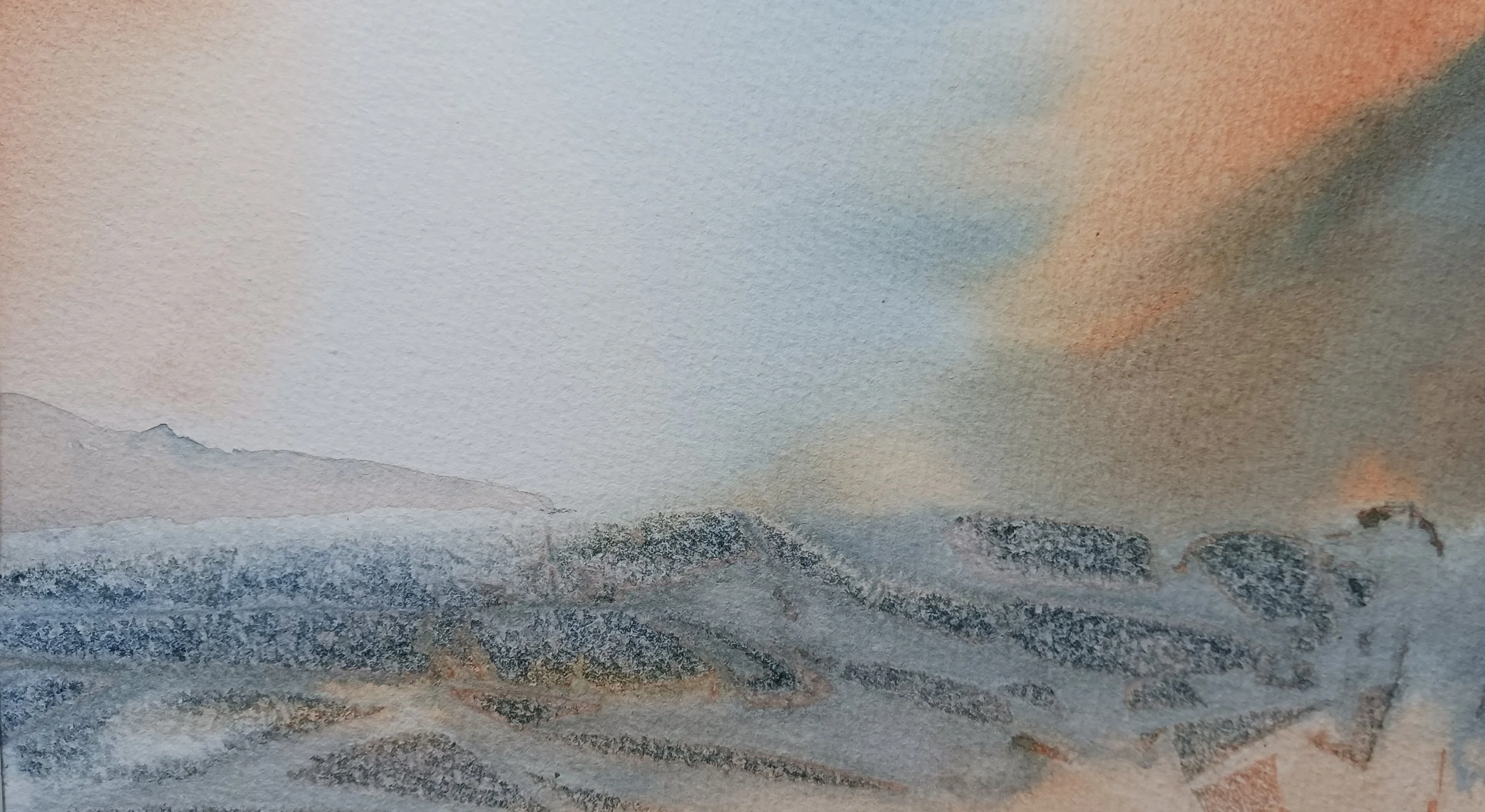 Morning Fog, Ellen Minnehan, Watercolor, $325.