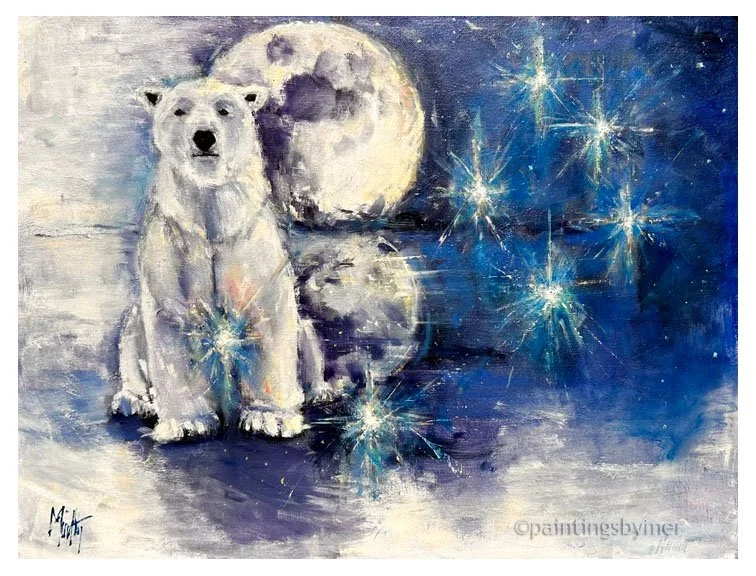 Spirit Bear, Meredith Reynells, Oil, $888.
