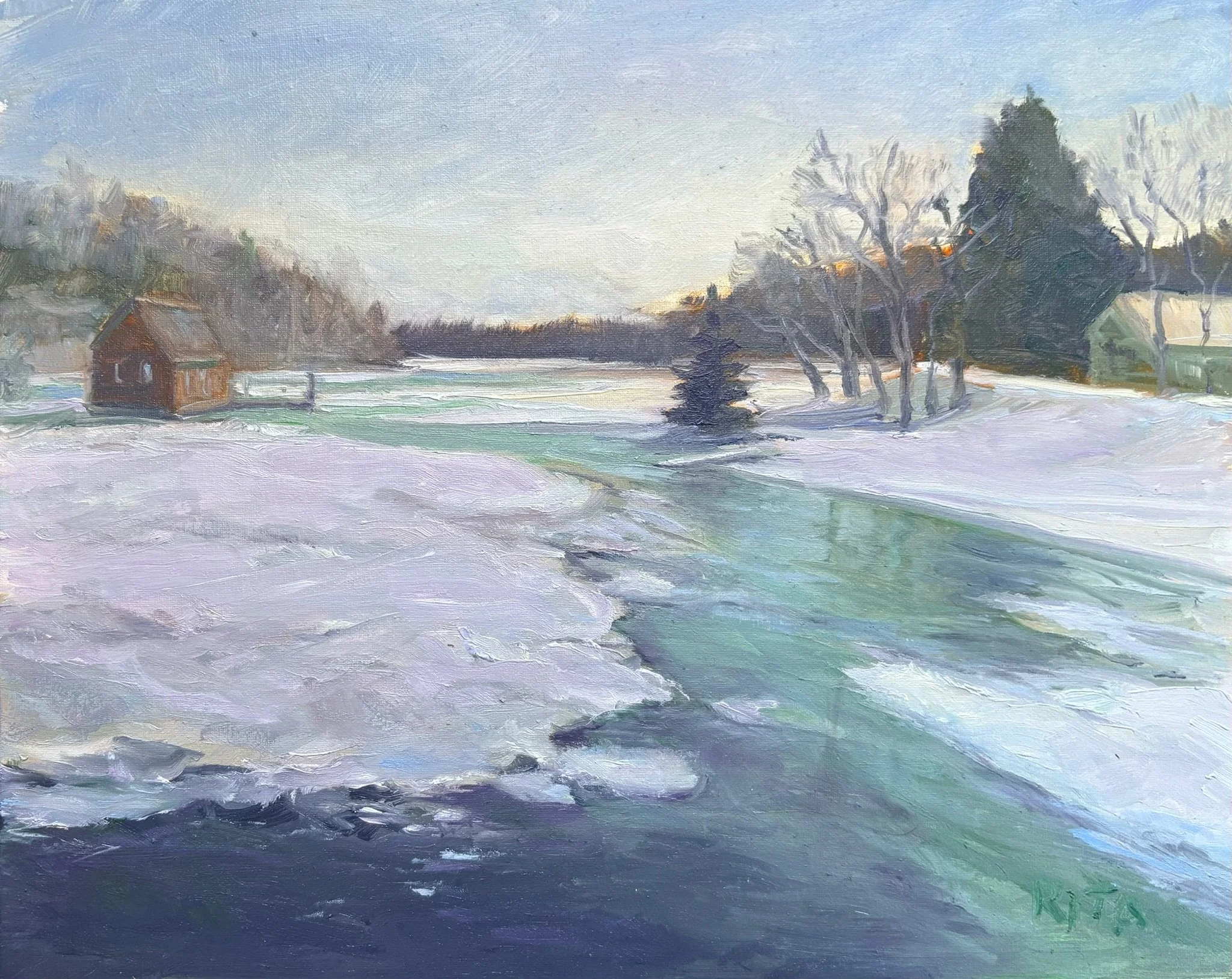 Berrys Brook, Rita Pomerleau, Oil, $300.