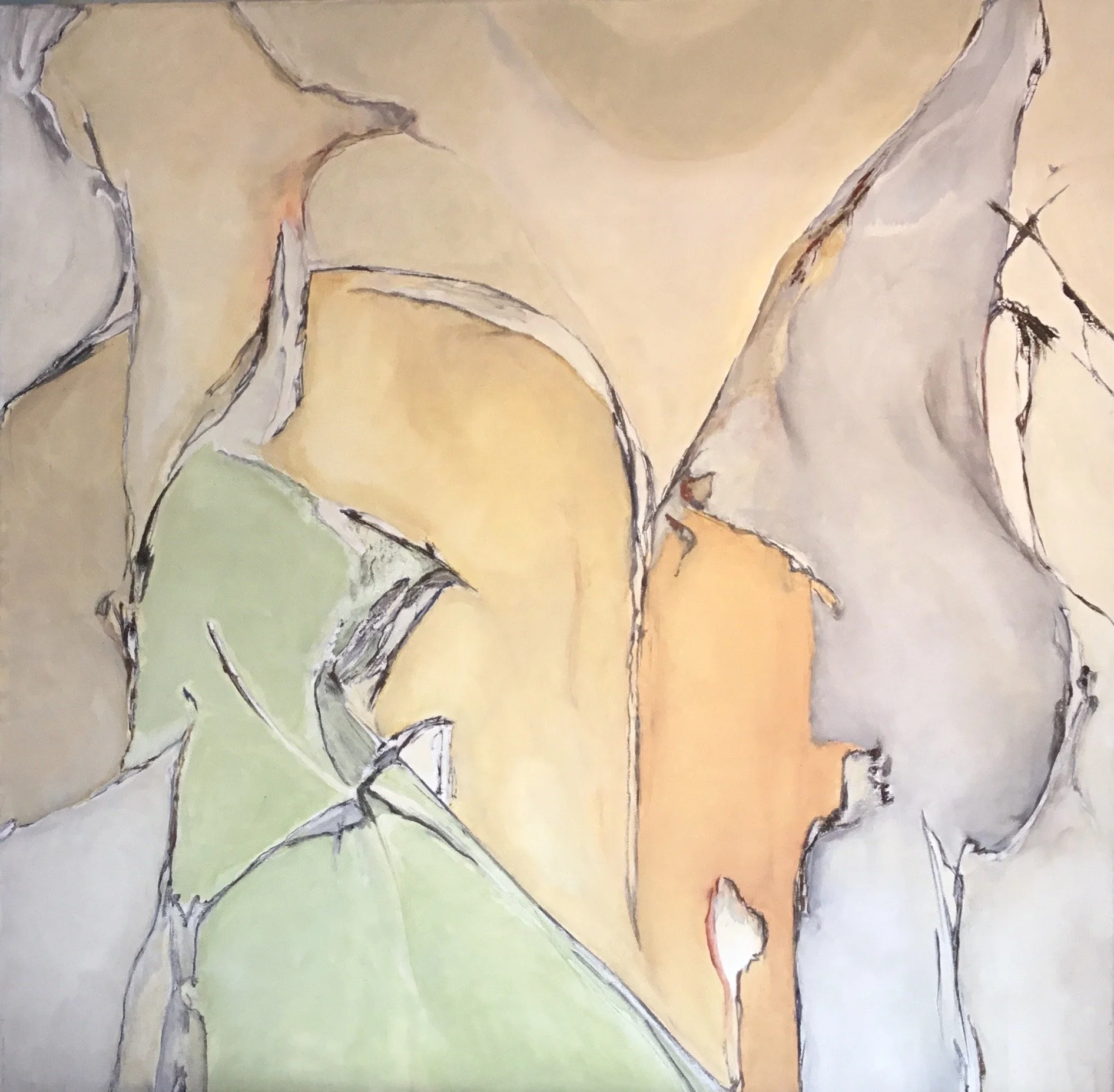 Bends & Tears, Christine Duprez-Young, Oil On Canvas, $500.