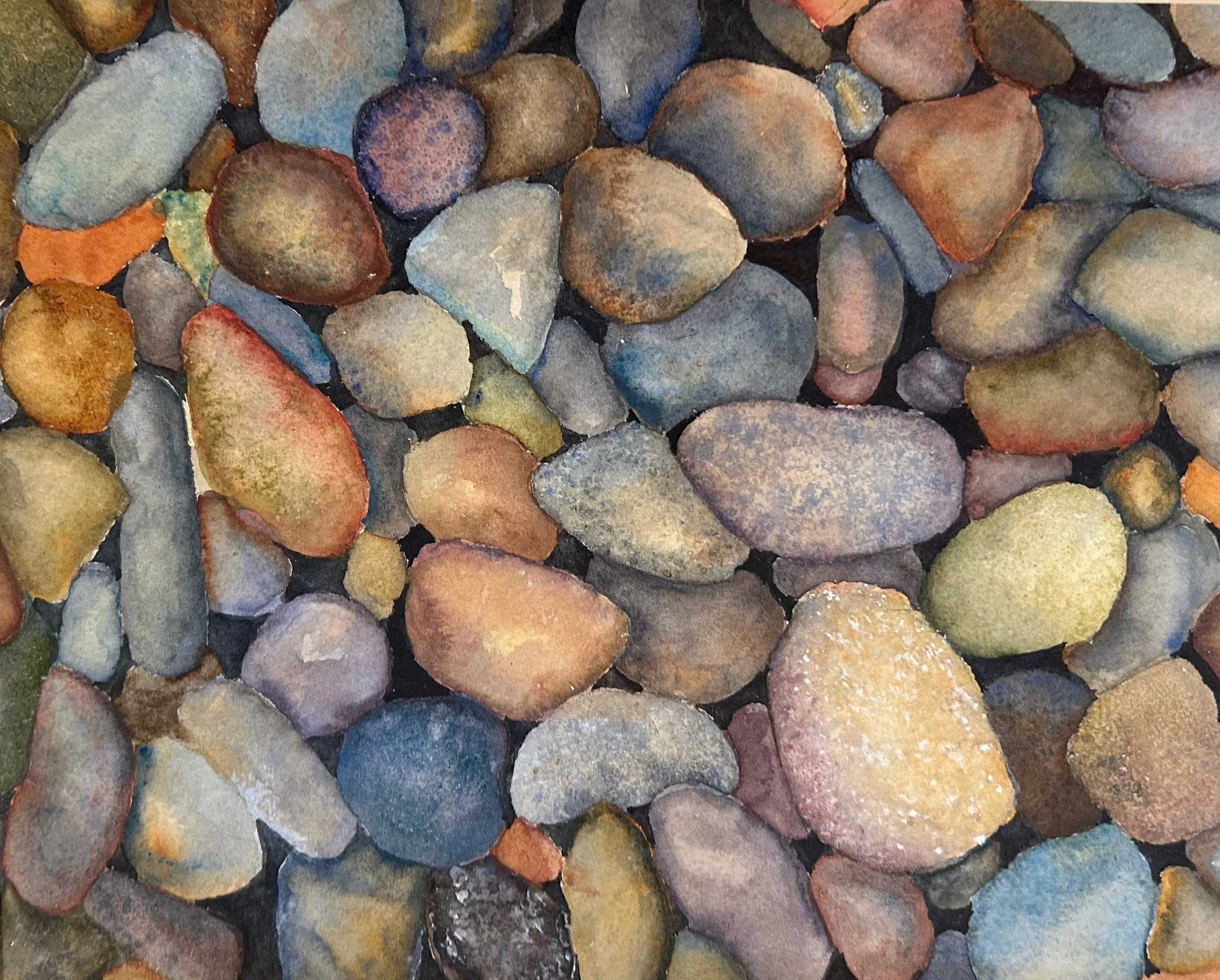 Beach Stones, Susie Hitchcox, Watercolor, $200.