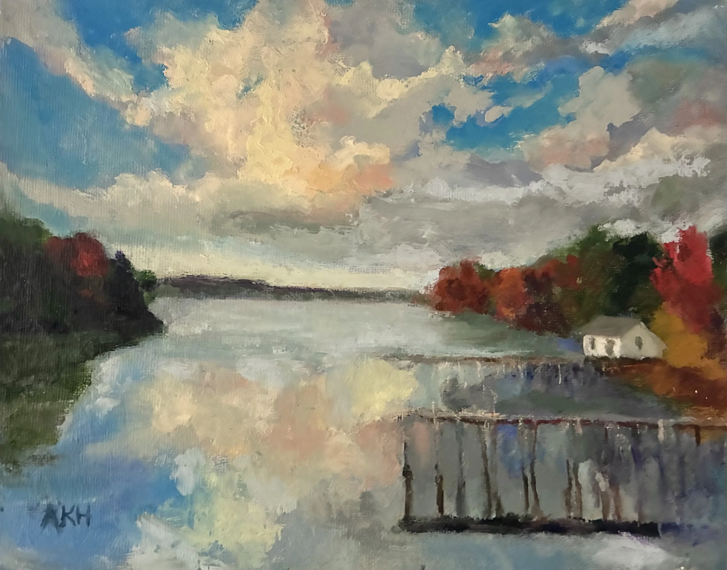 Up Spruce Creek, Annie Halvorsen, Oil, $120. 10.5x8.5"