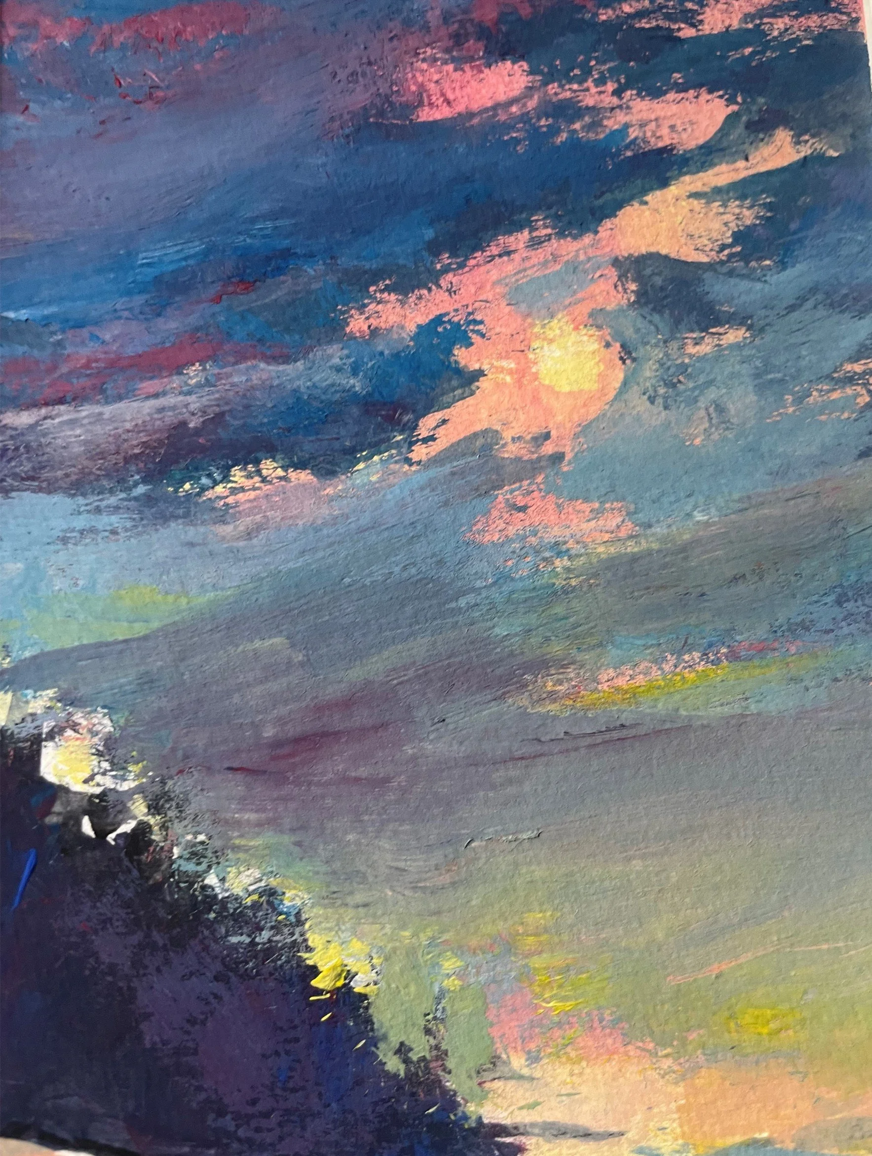 Moonlight Serenade, Semra Aytur, Gouache, $200. (12x16")