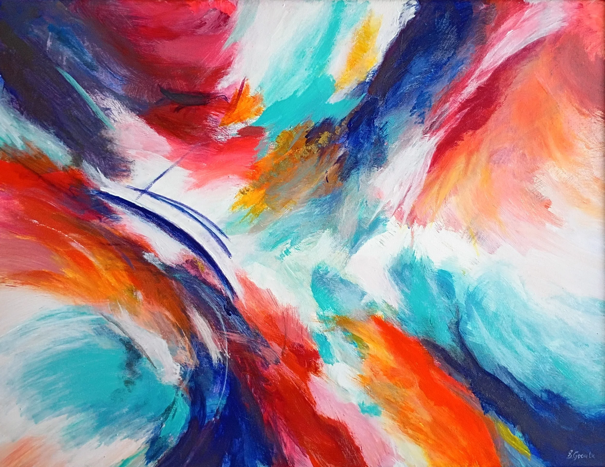 Where Tides Converge, Sharmian Groulx, Acrylics, $850.