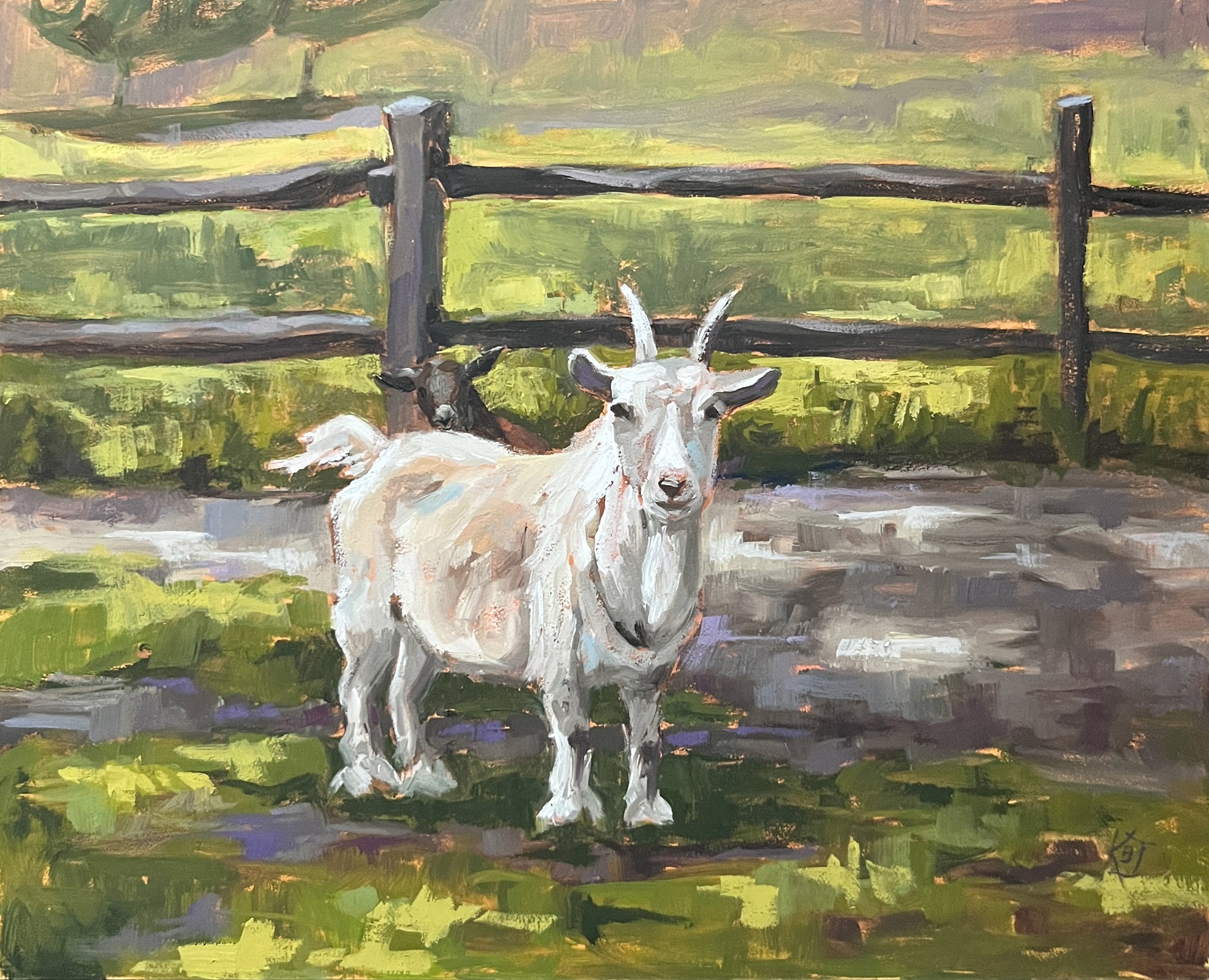 Staring Contest, Kathy Jankauskas, Oil, $300.