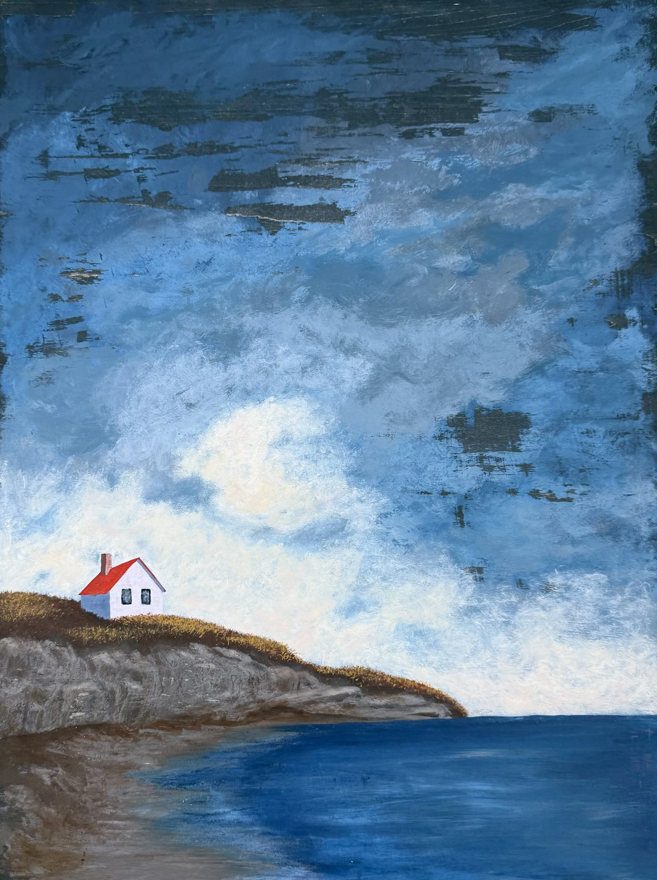 High On A Hill, Harry Prichett, Acrylic On Wood, $475.