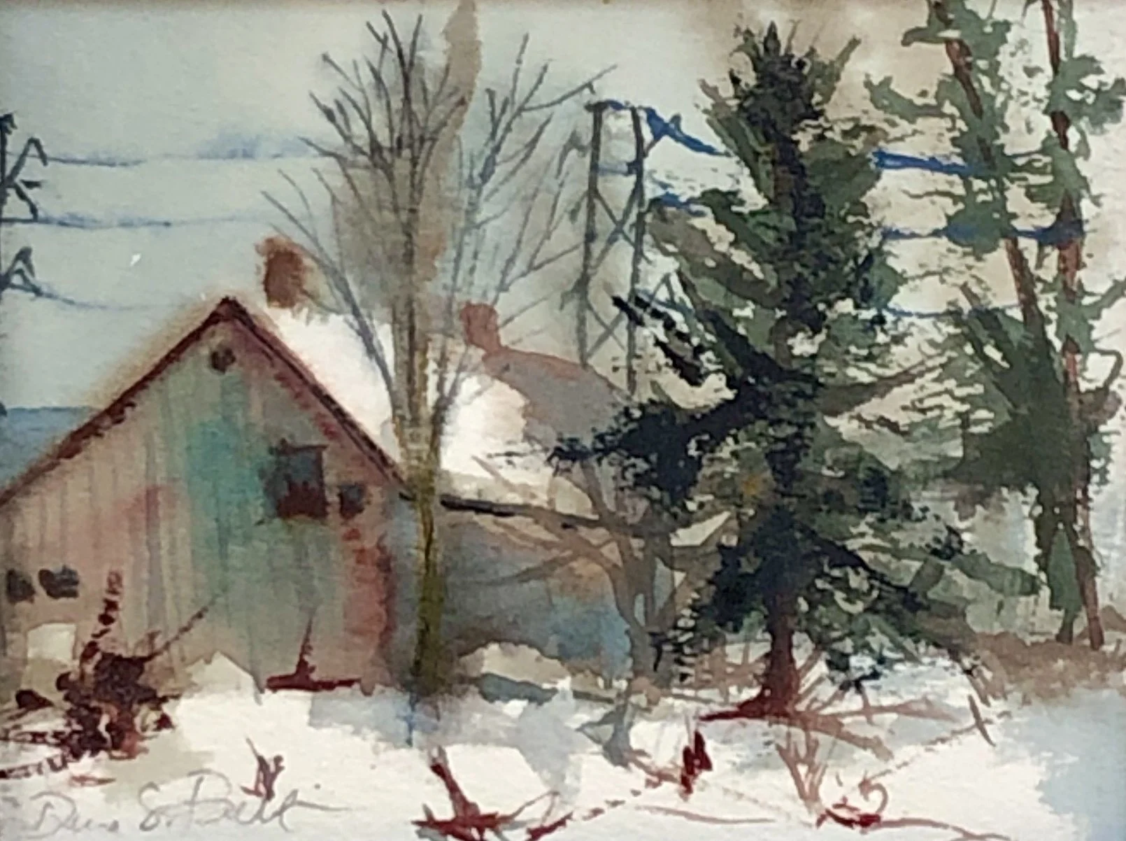 Snow Day, Deena Ball, Watercolor, $250.