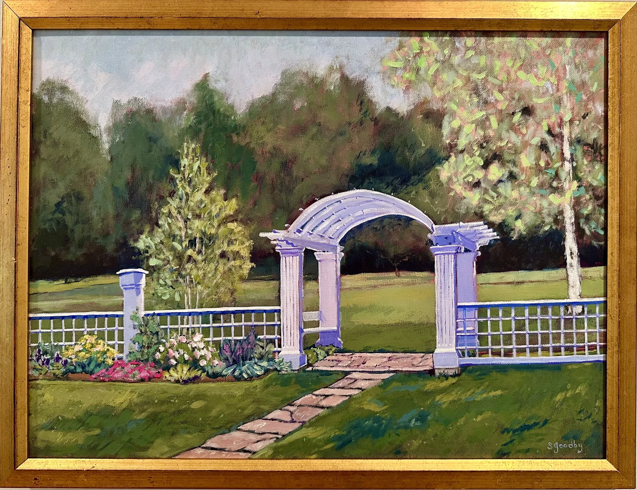 The Garden At Basin Harbor, Susan Goodby, Acrylic, $4700.
