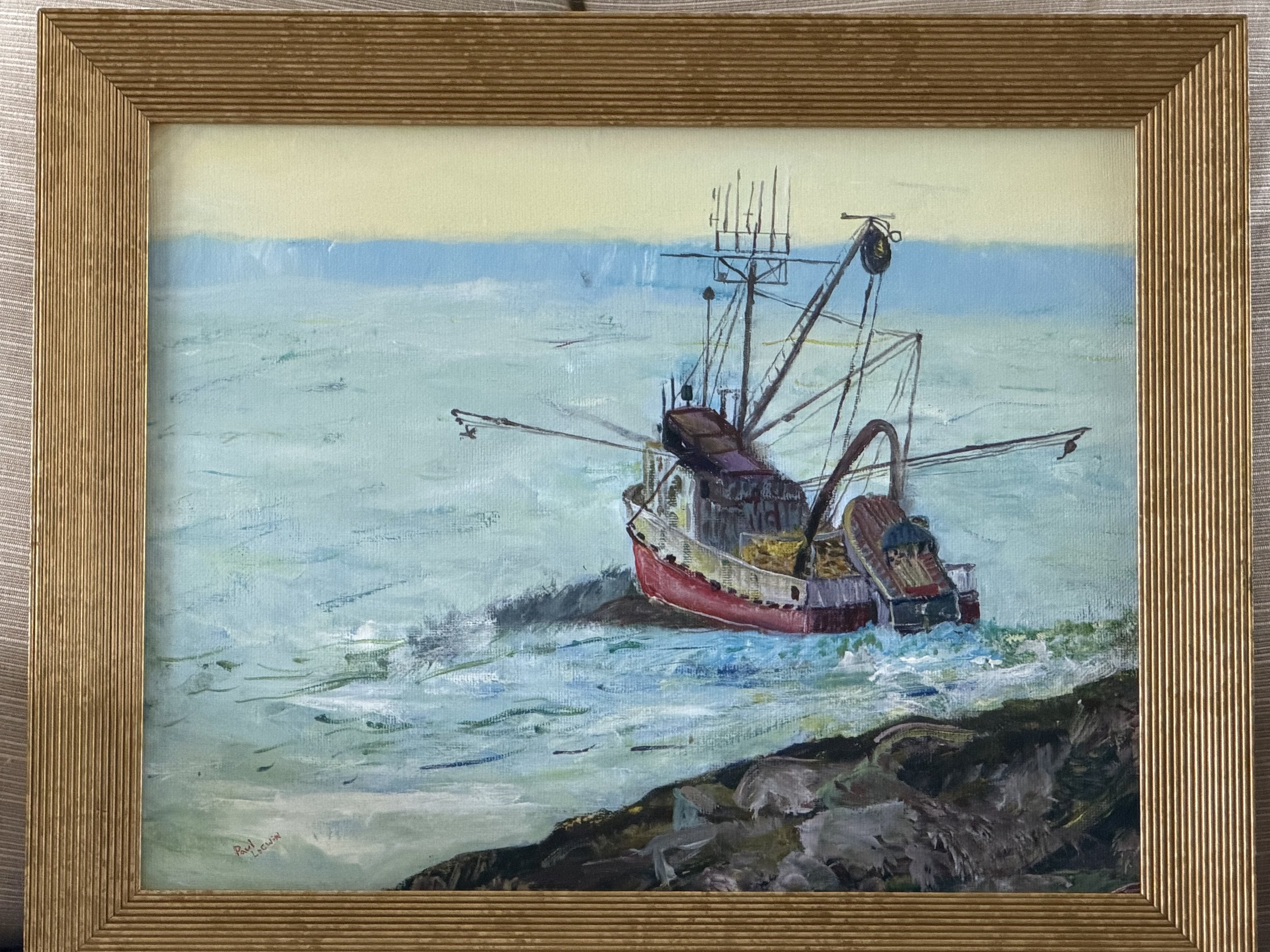 "Hdn Out" off E. Quoddy, Paul Locwin, Acrylic, $125.