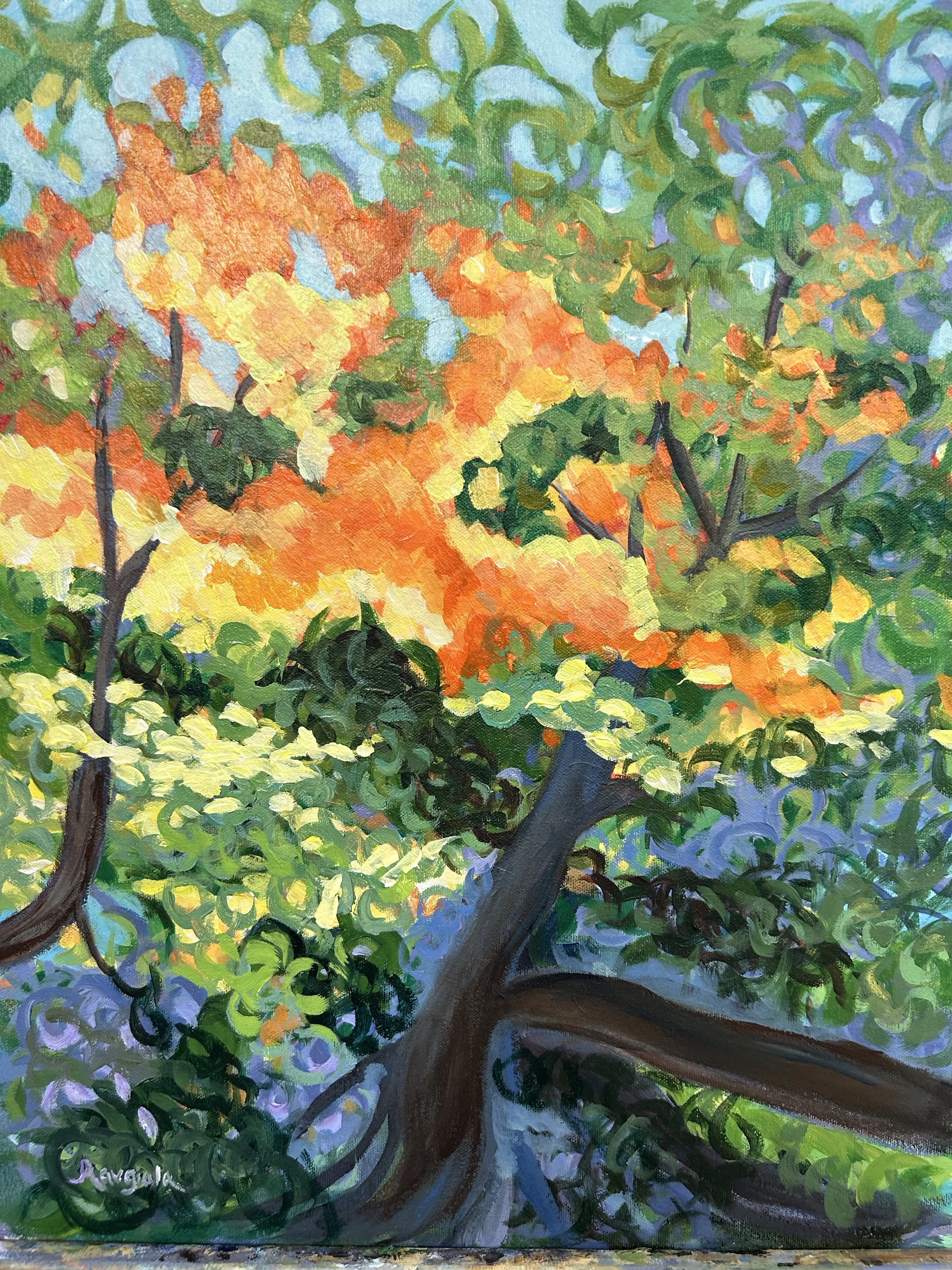 Bright Fall, Joanne Ravgiala, Acrylic, $250. 24x28"