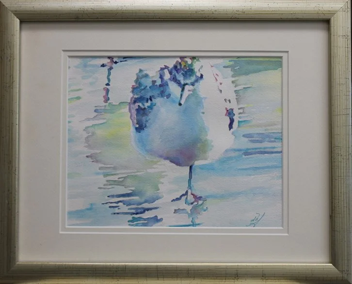 Just One Piper, Donna Asquith, Watercolor on Arches Paper, $200. (12.5"x15.5")