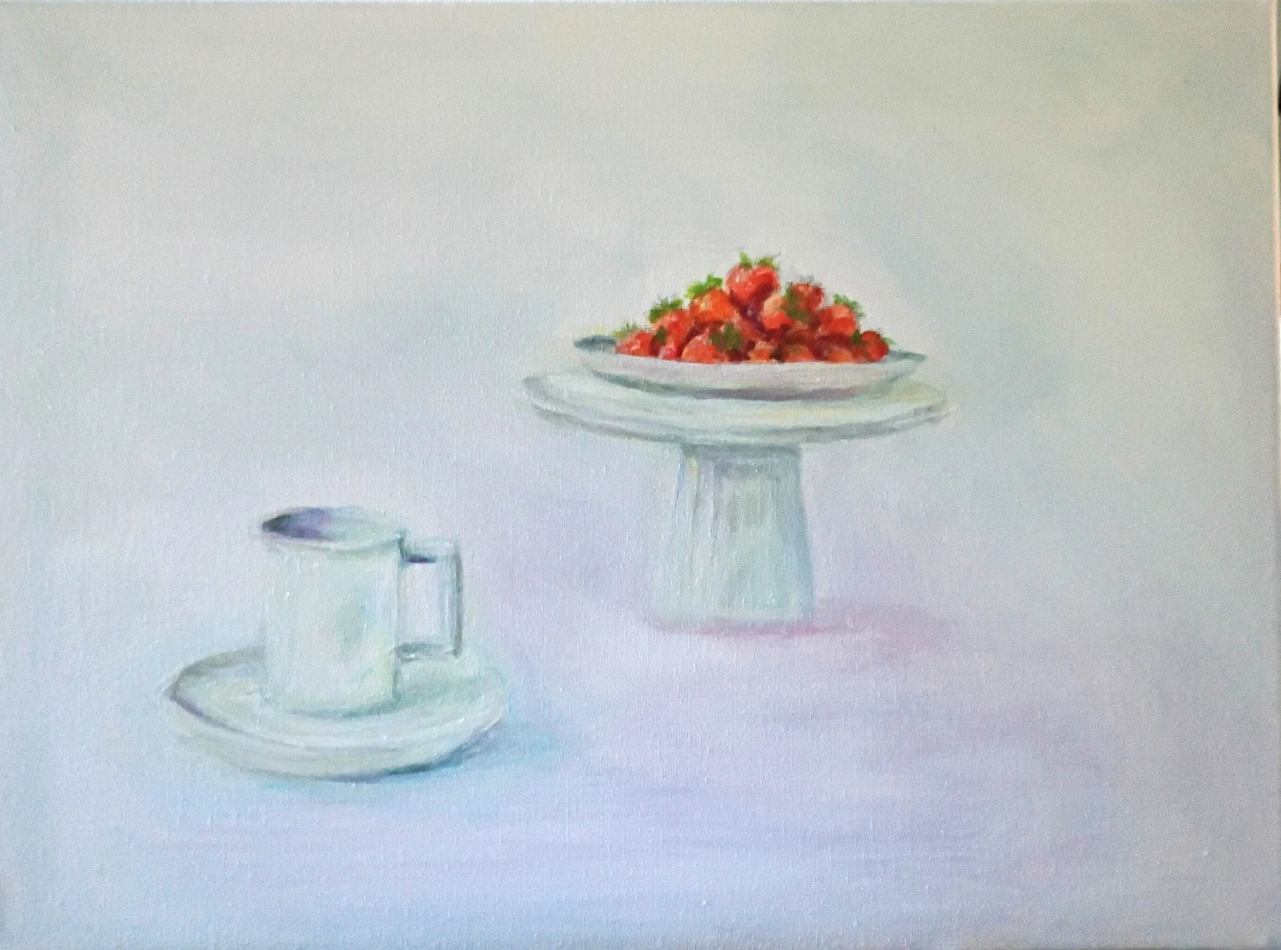 Strawberry Dreams (Fragment of a Dream), Sharmian Groulx, Acrylics, $375. (17x21")