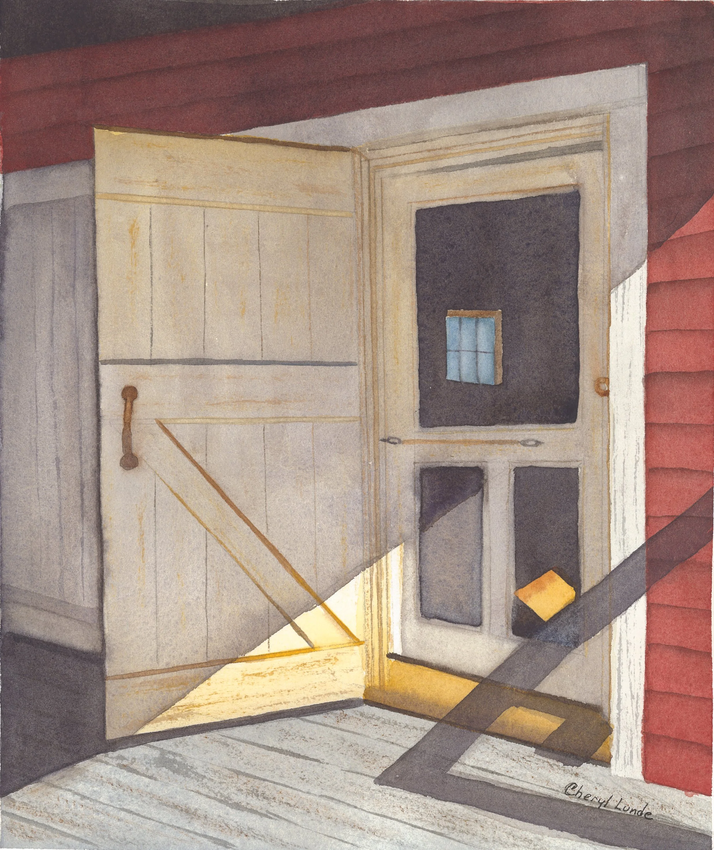 Olde Grist Mill Boathouse, Cheryl Lunde, Watercolor, $200.