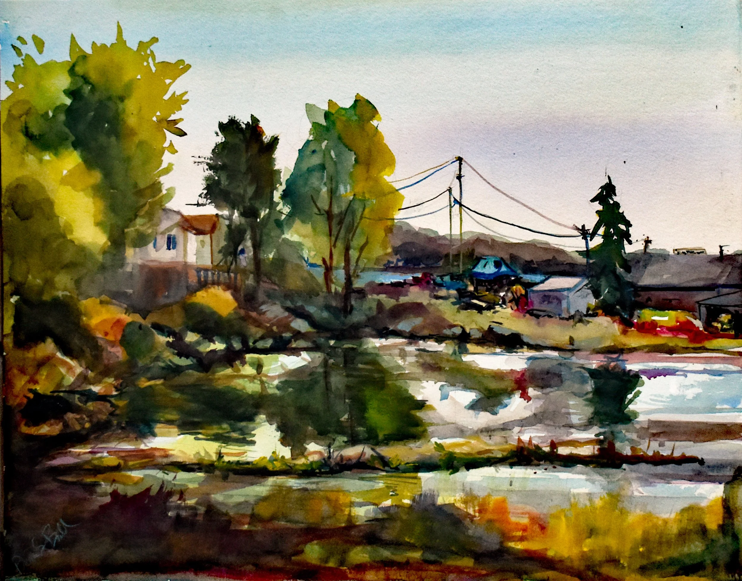 The Edge, Deena S. Ball, Watercolor, $650.