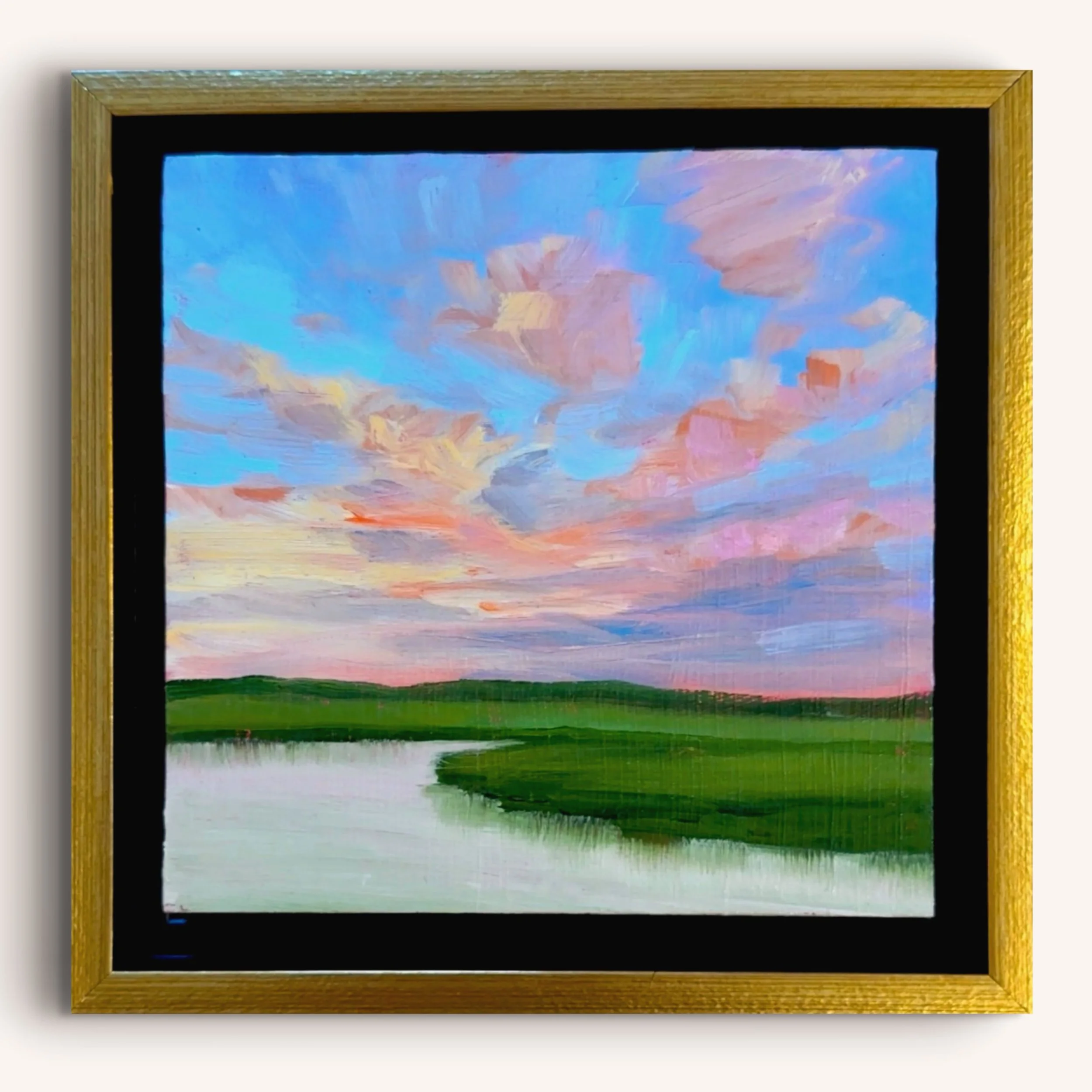 Cotton Candy Sky #2, Cassandra Hahn, Oil On Birch, $275.
