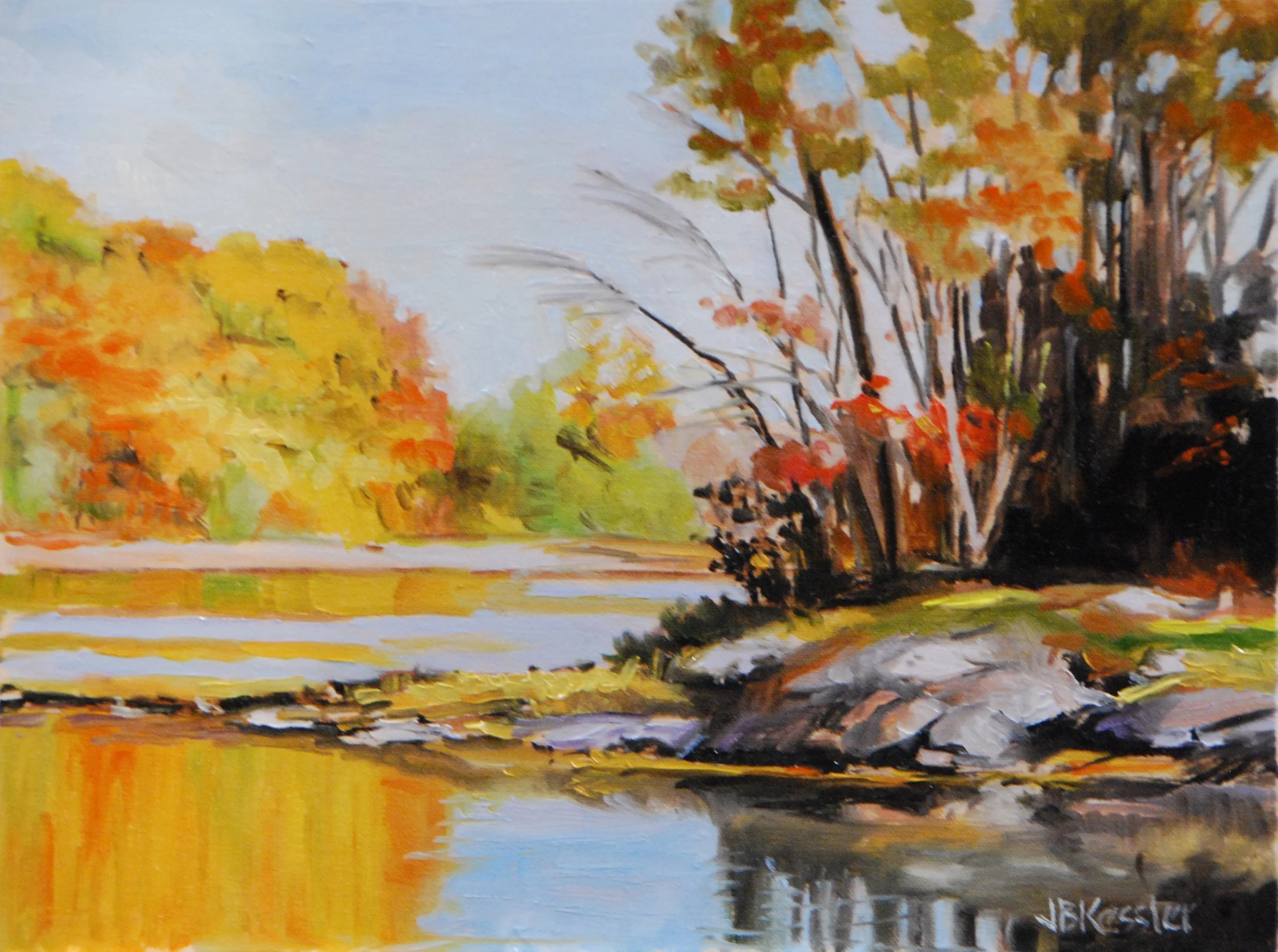 Water's Edge, John Kessler, Oil, $600. 13x16"