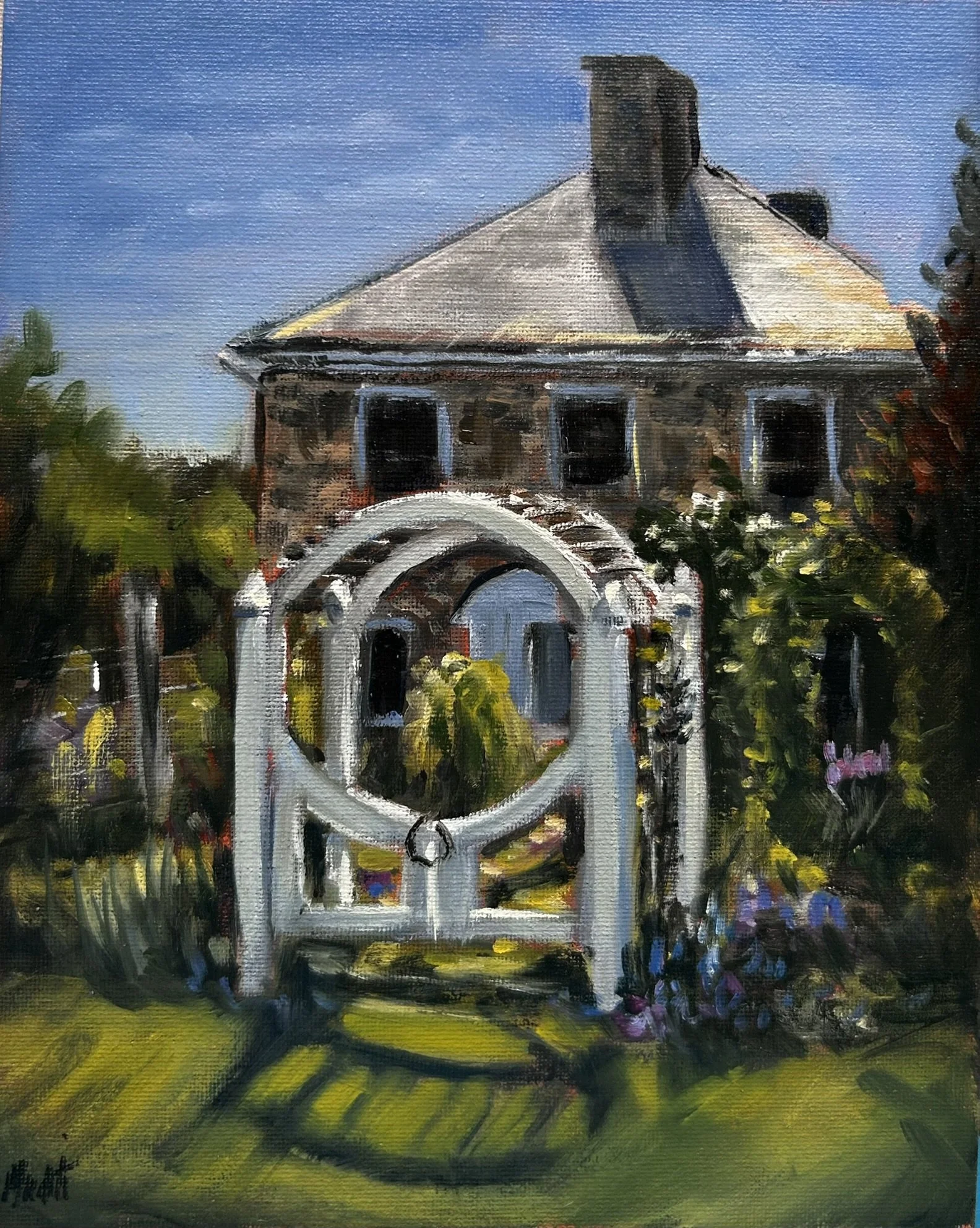 Hosmer Estate, Garden Gate, Meredith Reynells, Oil, $475. (10x12")