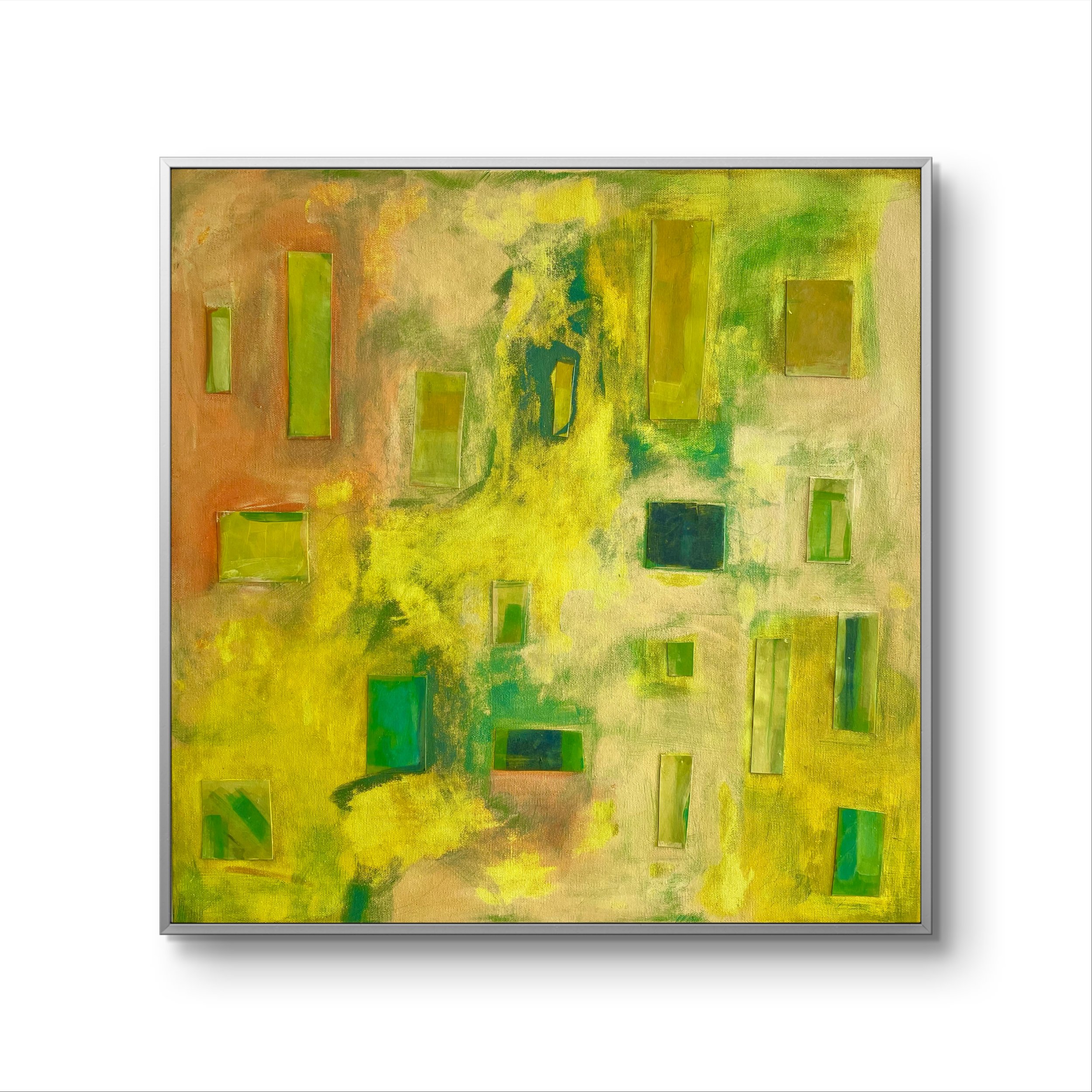 Autumn Serenade, Cynthia Mariano, Acrylic With Paper Collage, $1200.