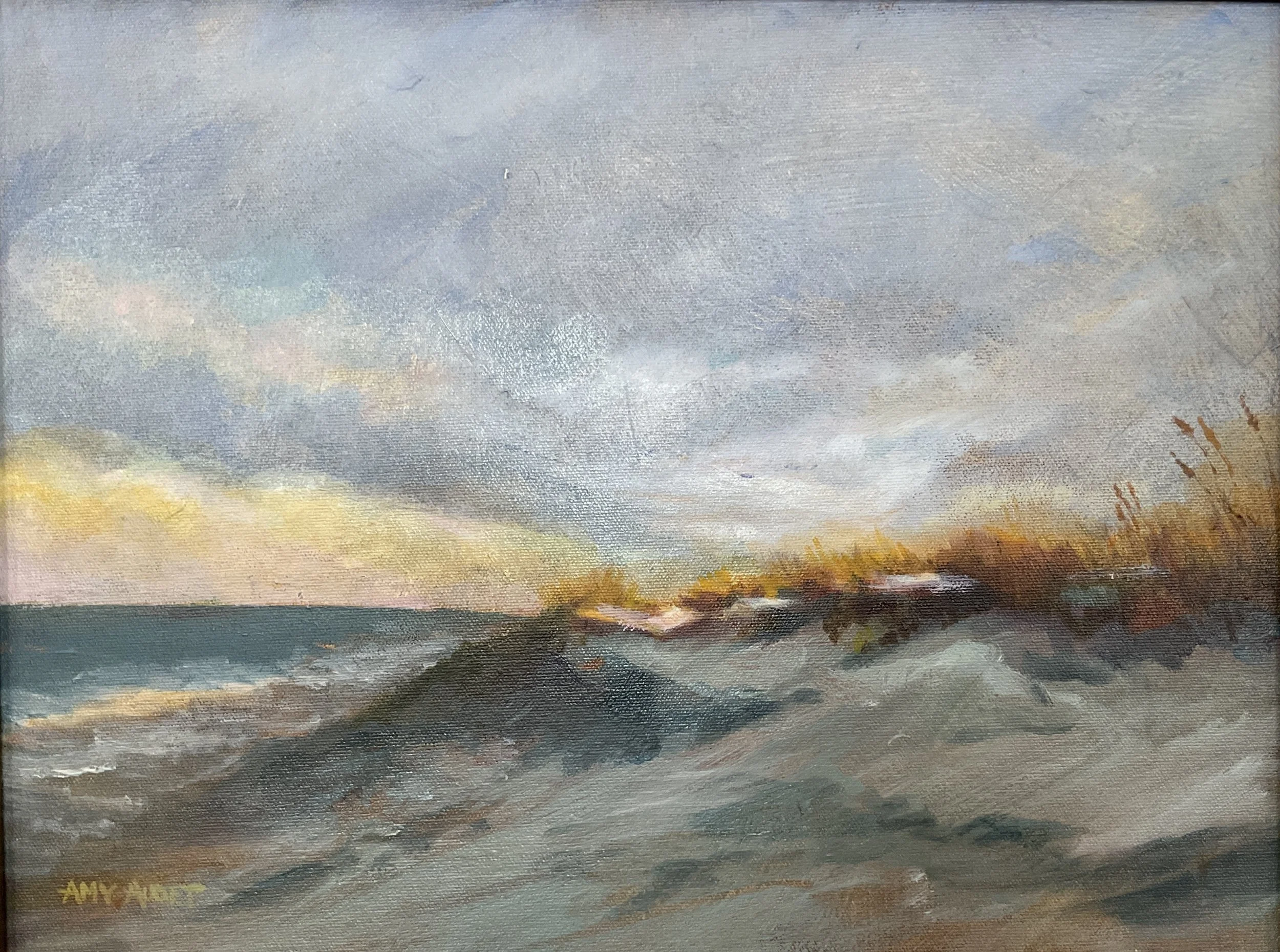 Last Ray, Amy Lomasney, Oil / Linen Board, $499.