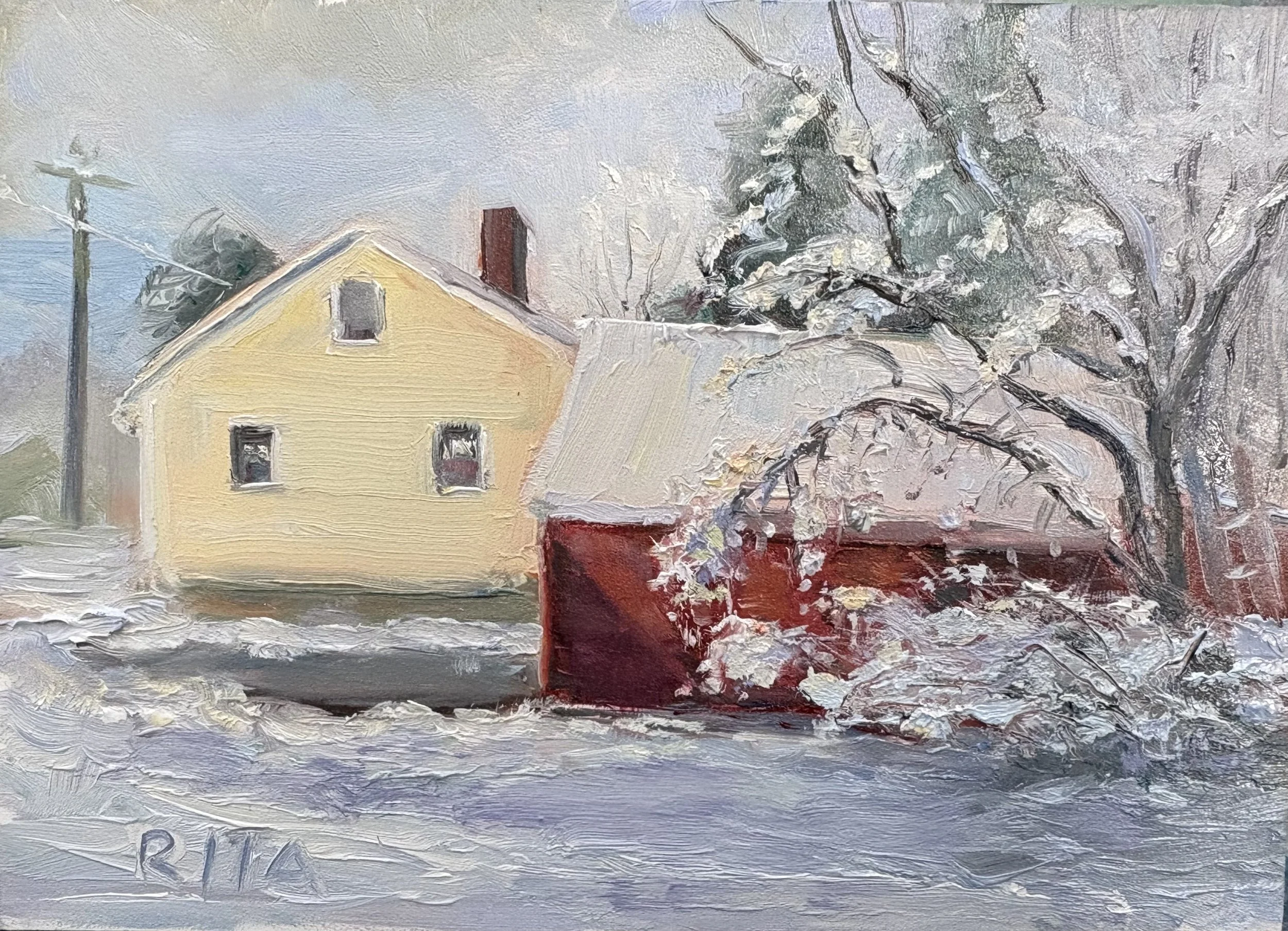 Out My Window, Rita Pomerleau, Oil, $150.