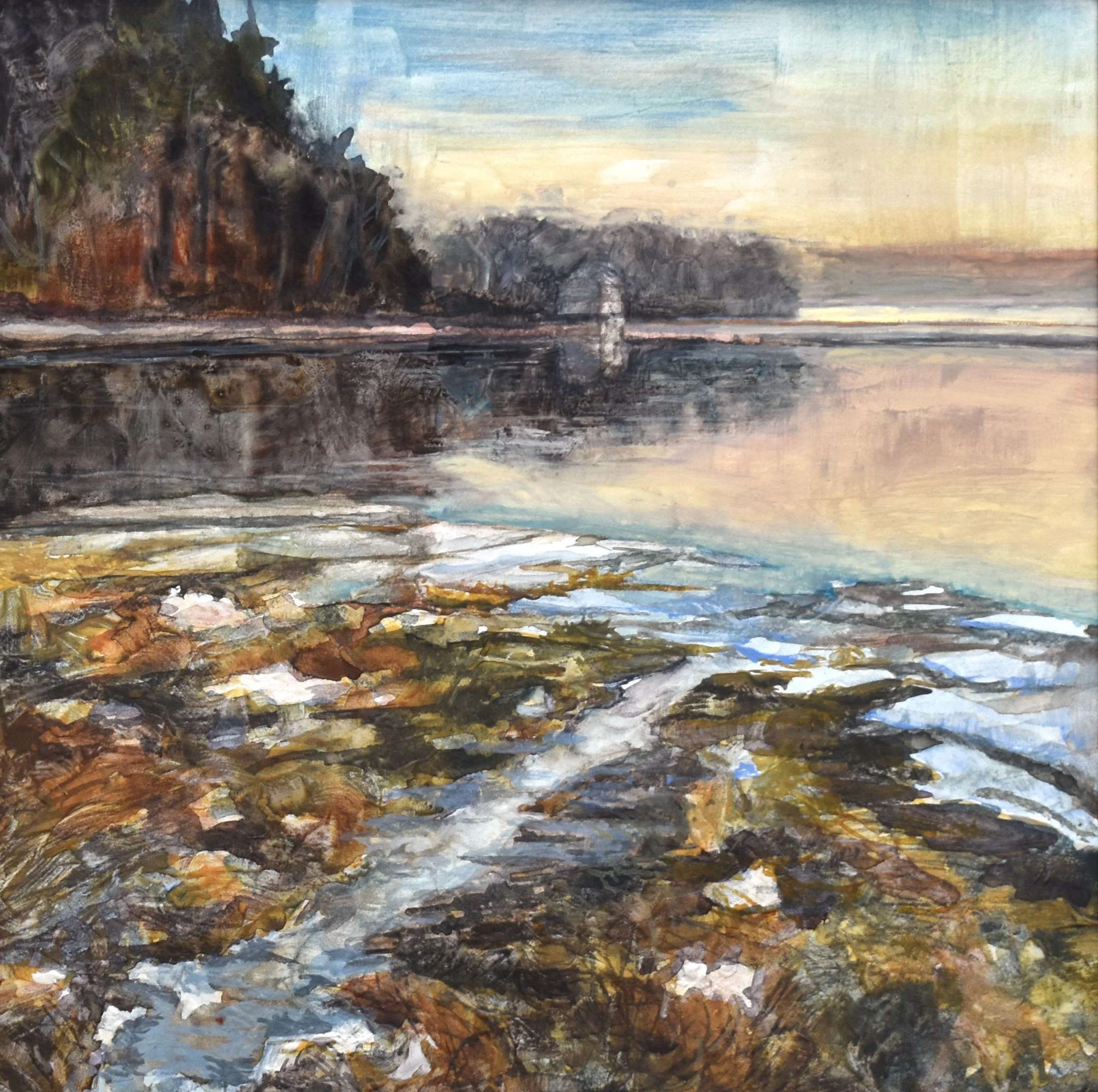 Silence, Deena Ball, Watercolor On Aluminum Panel, $850.