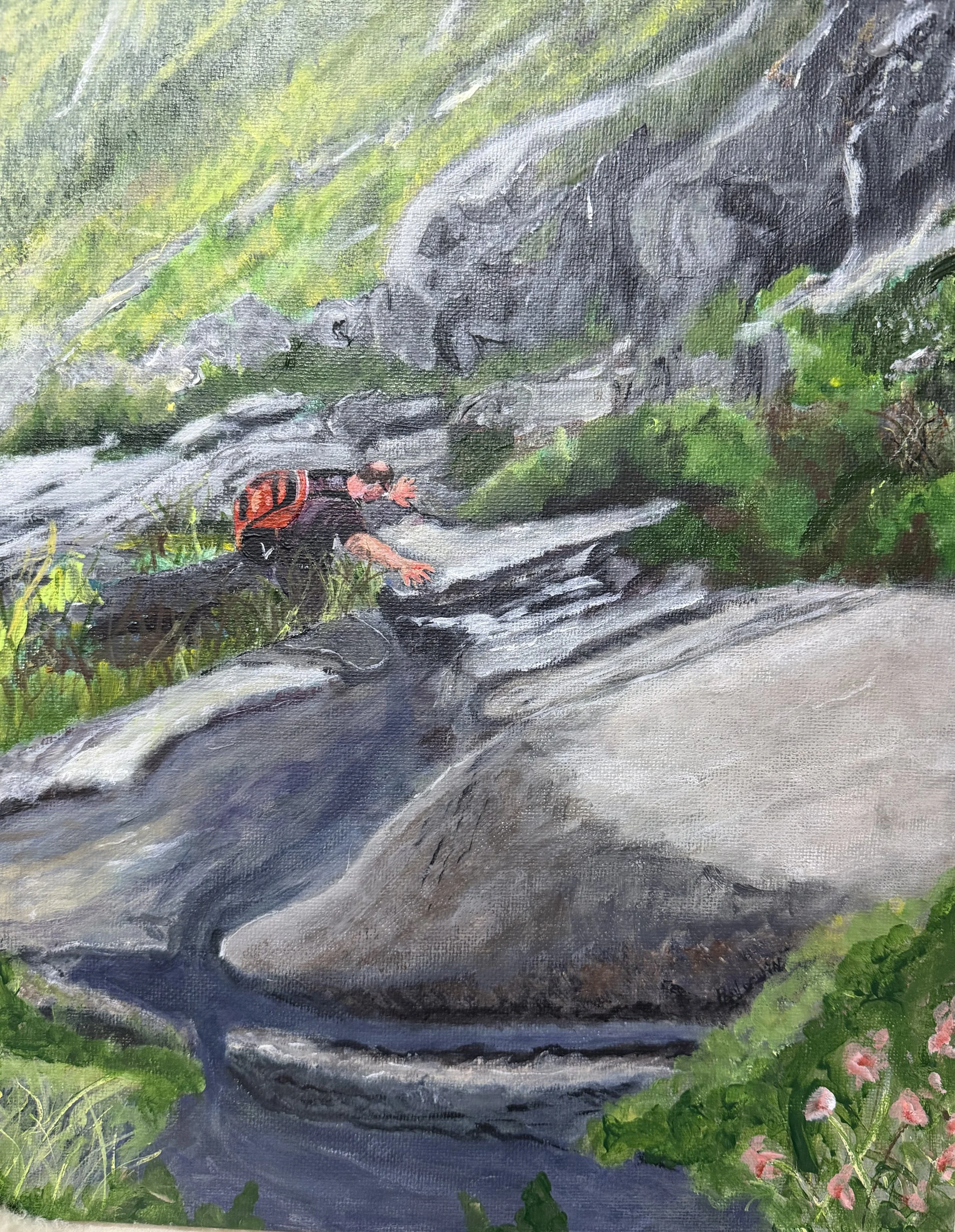 Huntington Ravine - Mt. Washington, Paul Locwin, Acrylic, $250. 11x14"