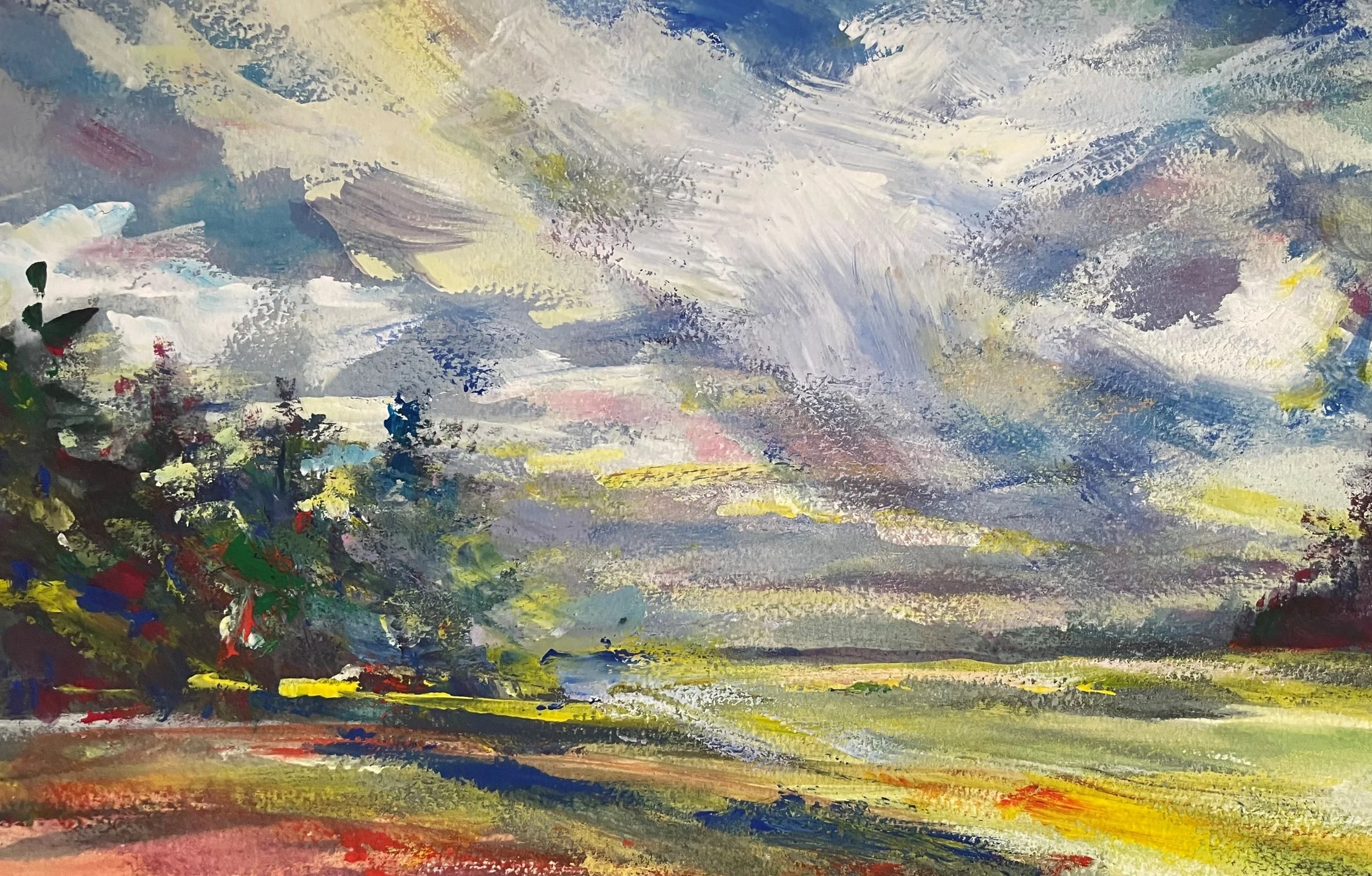 Windswept, Semra Aytur, Gouache, $300. (12"x16")