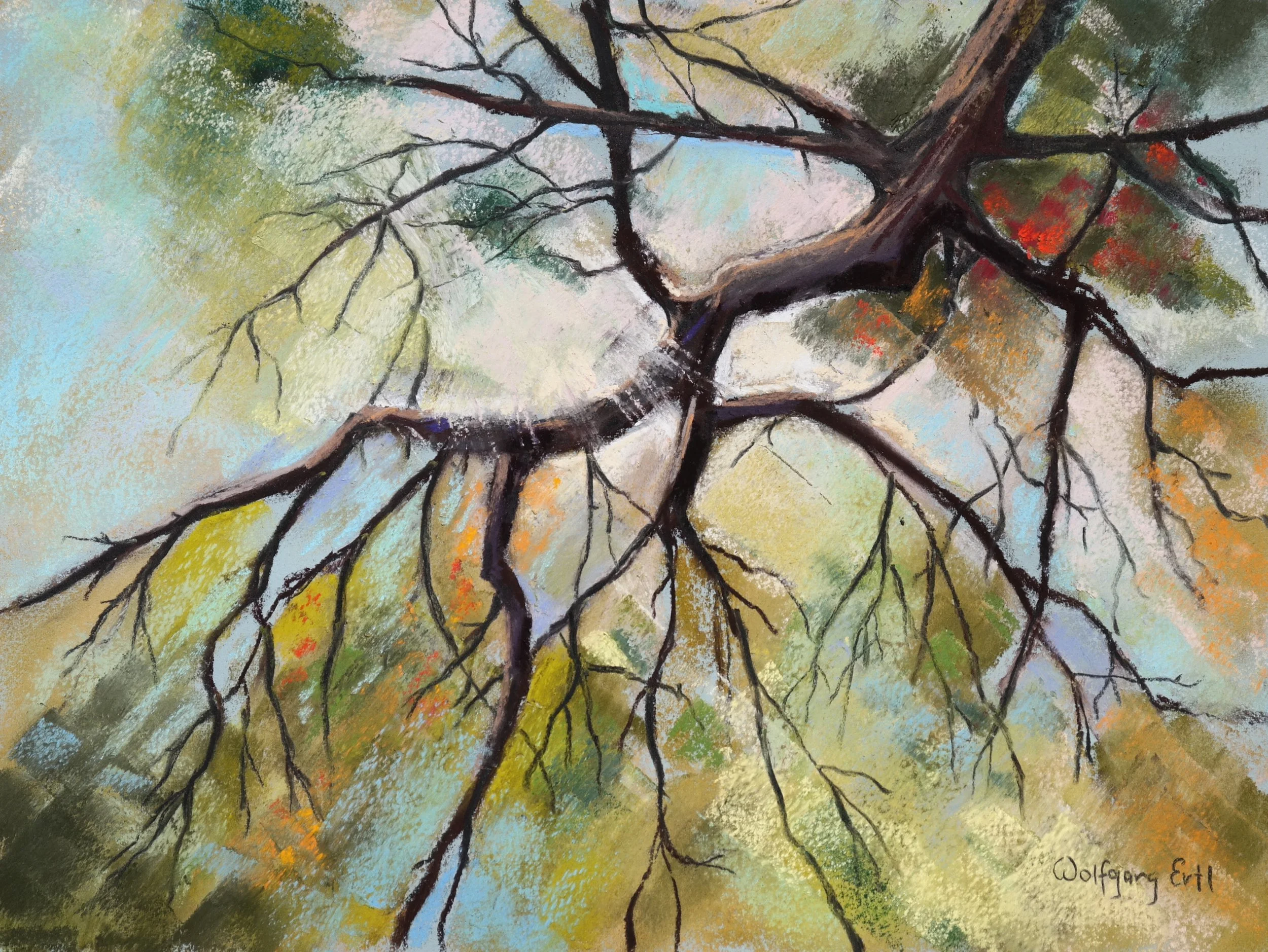Florida Oak 5, Wolfgang Ertl, Pastel, $450.