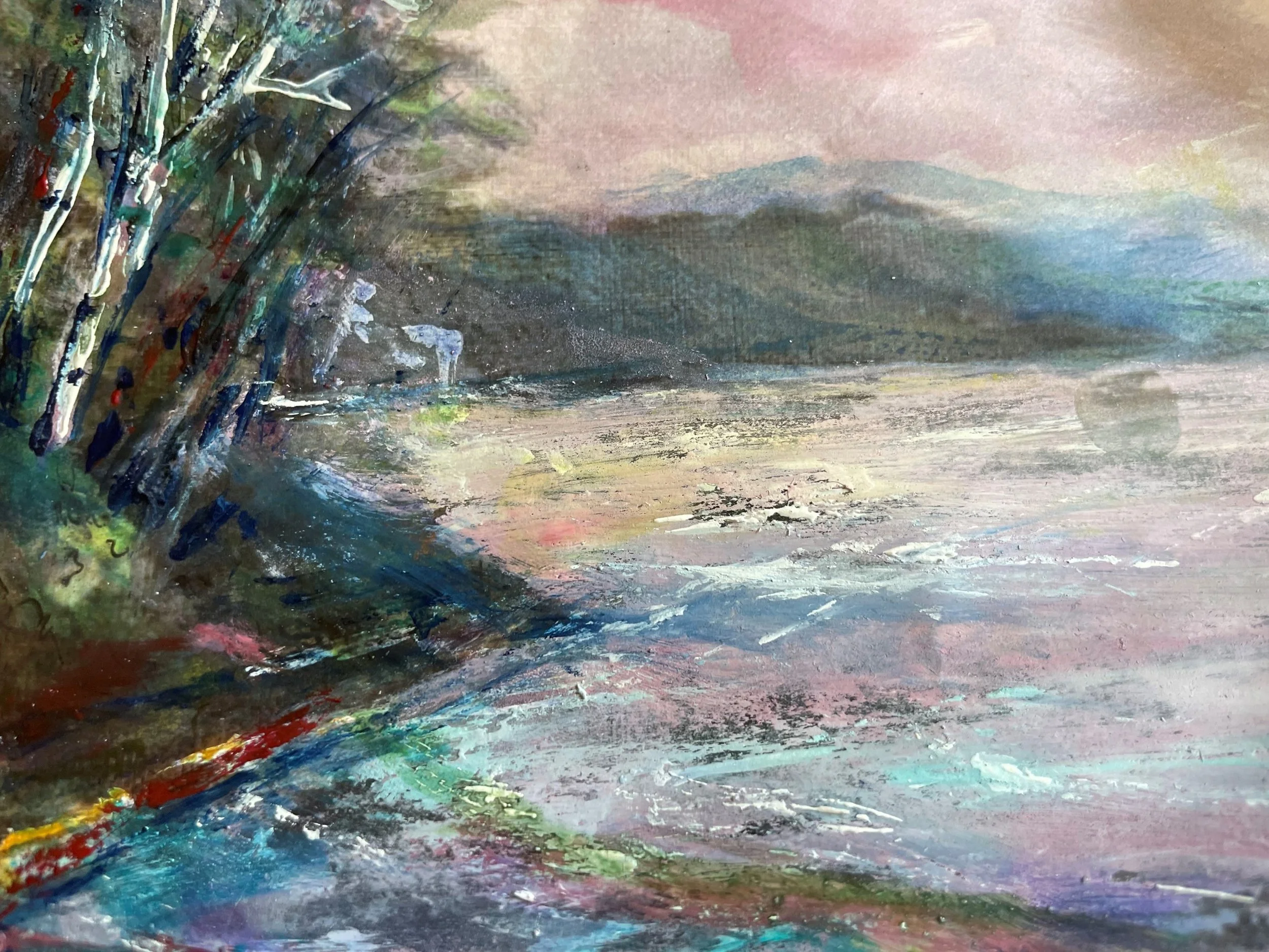 Coastal Misty Morning, Semra Aytur, Gouache, $200.