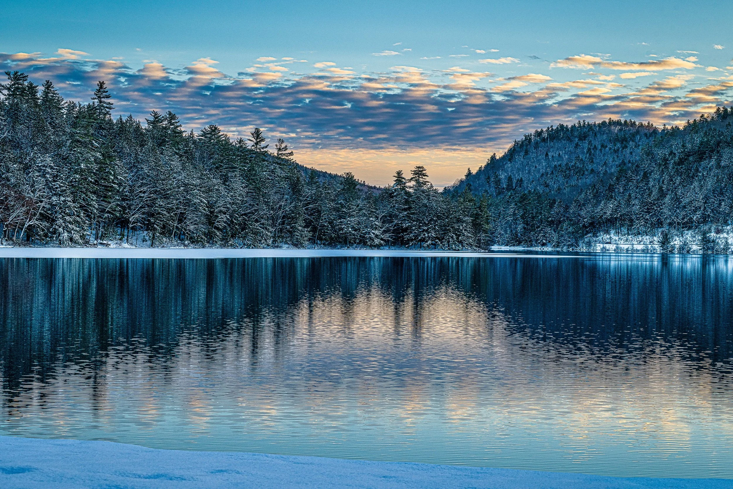 Winter Mirror At Sunset, Kevin Molloy, Photograph, $135.